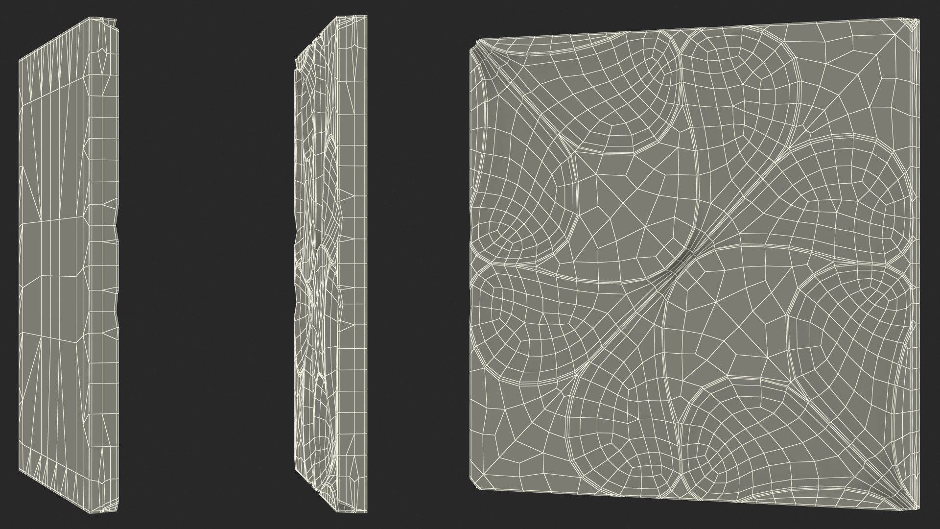 3D model 3D Wall Panel Drops Metal