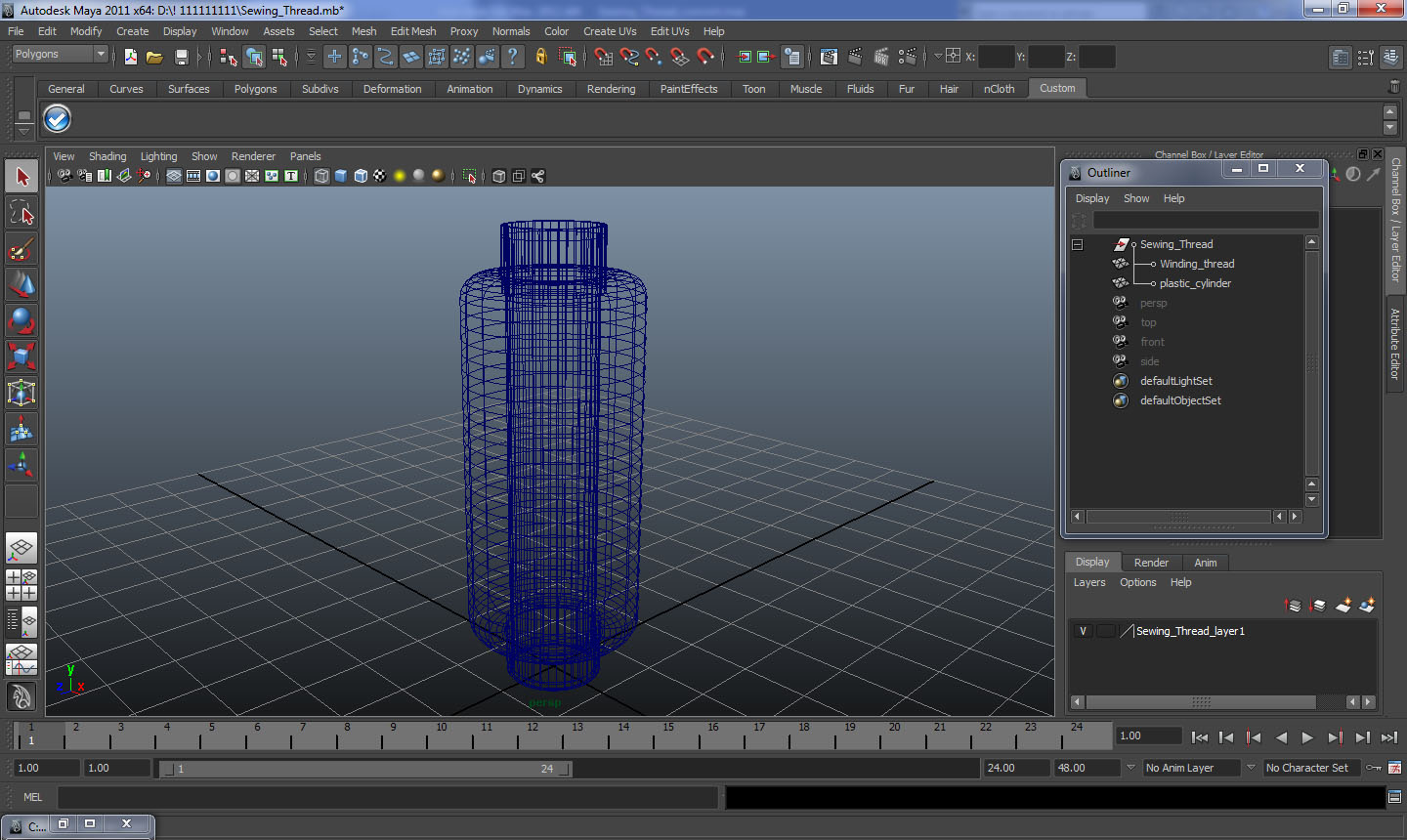 3D Sewing Thread model