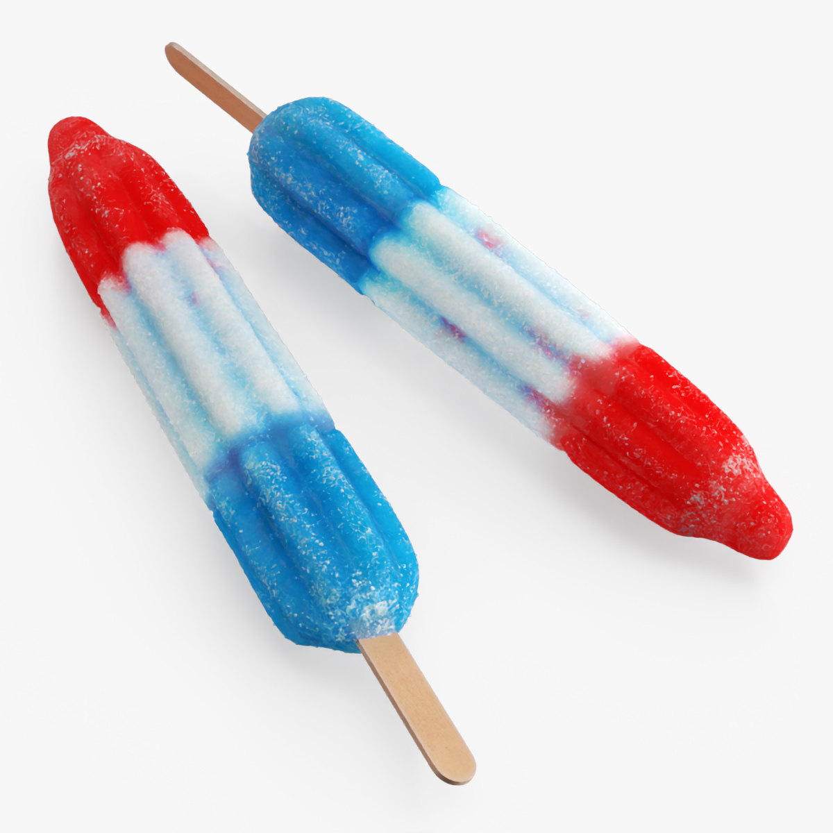 Bomb Pop Patriotic Frozen Fruit Ice Multicolor 3D model preview