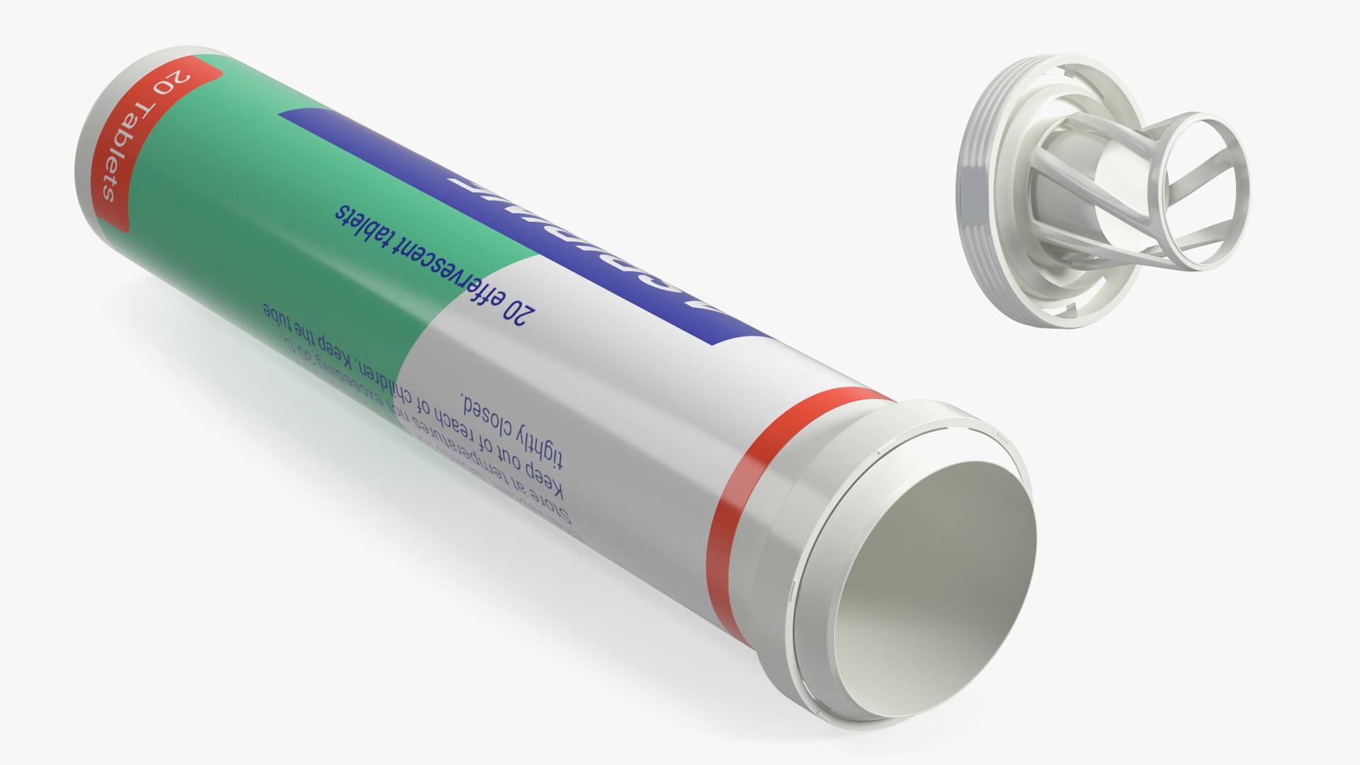 Effervescent Aspirine Package 25 Tabs 3D