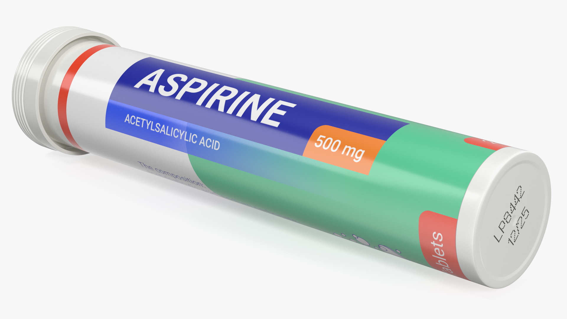 Effervescent Aspirine Package 25 Tabs 3D