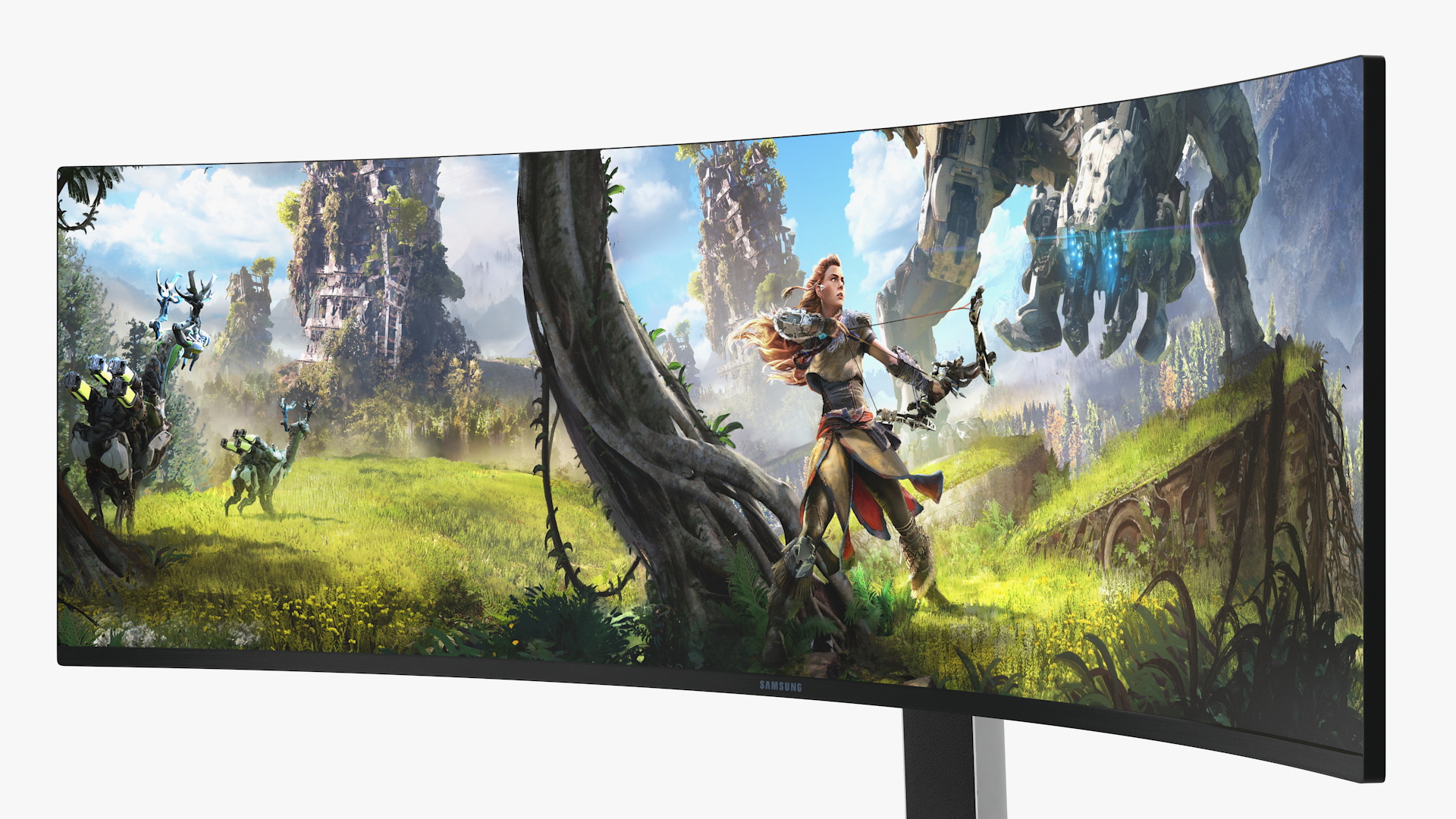 3D Samsung Odyssey G9 Ultrawide Gaming Monitor ON