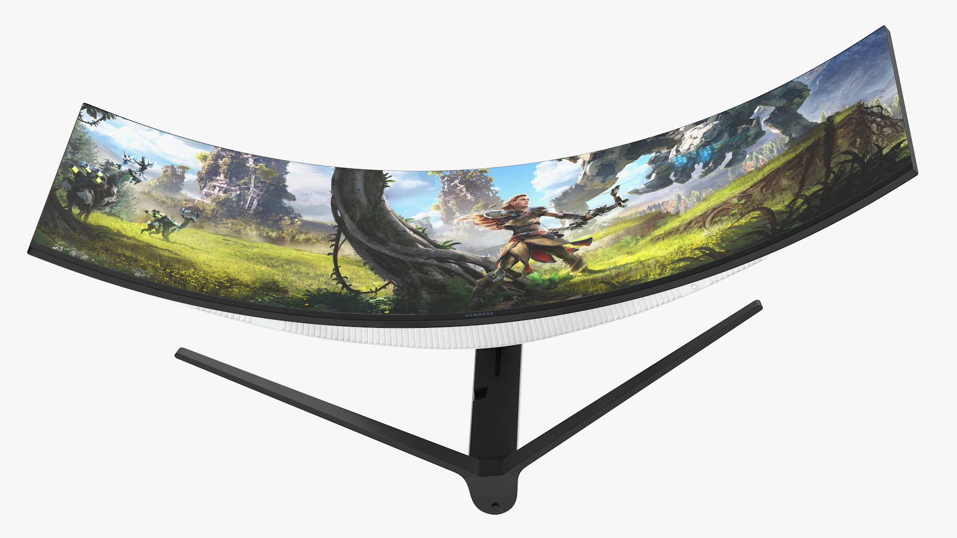 3D Samsung Odyssey G9 Ultrawide Gaming Monitor ON