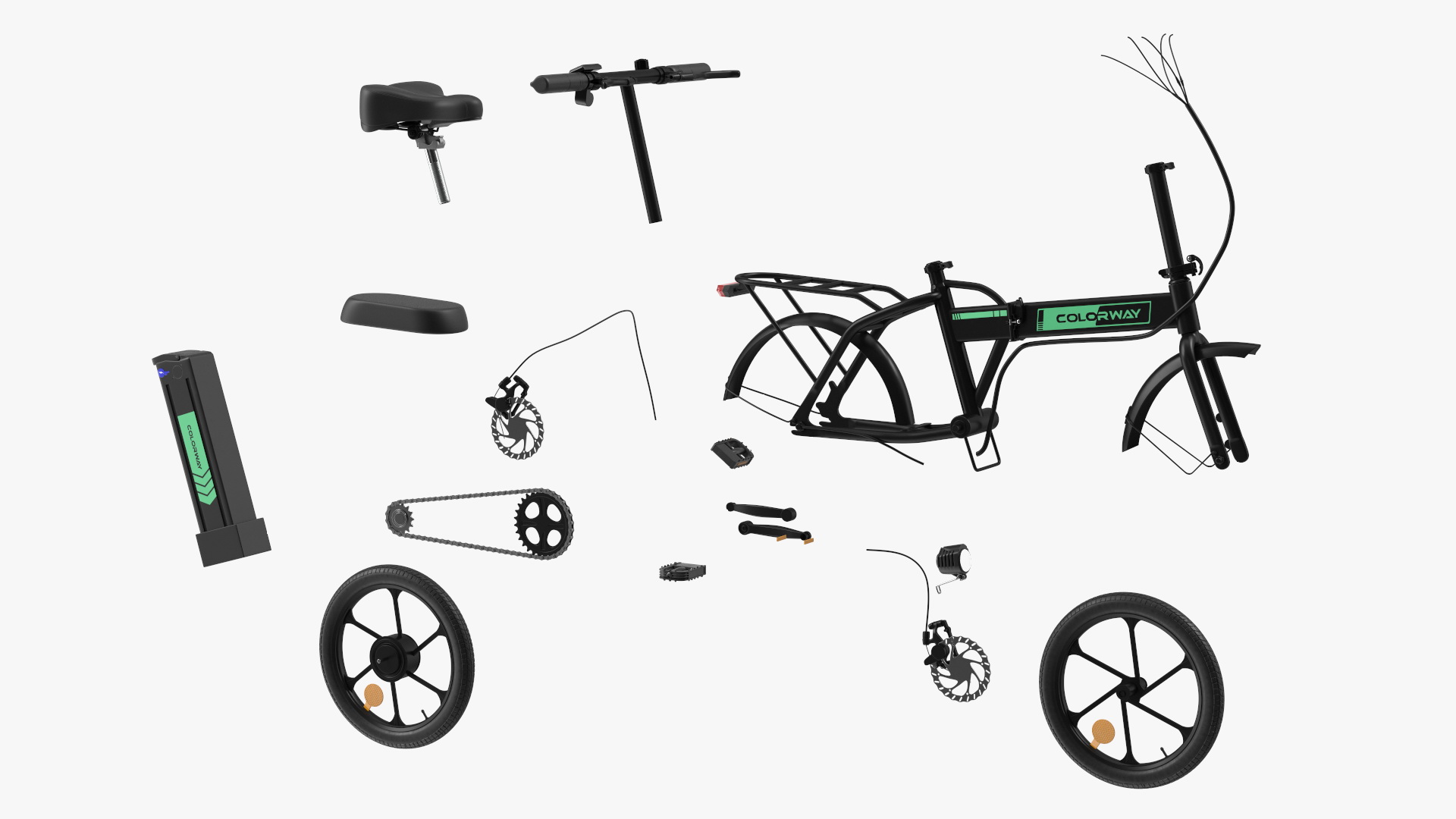 3D Colorway Electric Bike Black model