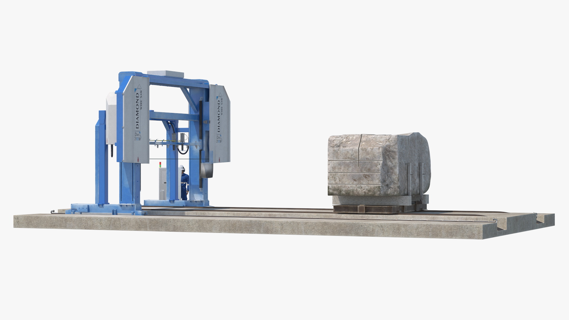 3D model Concrete Cutting with Wire Saw