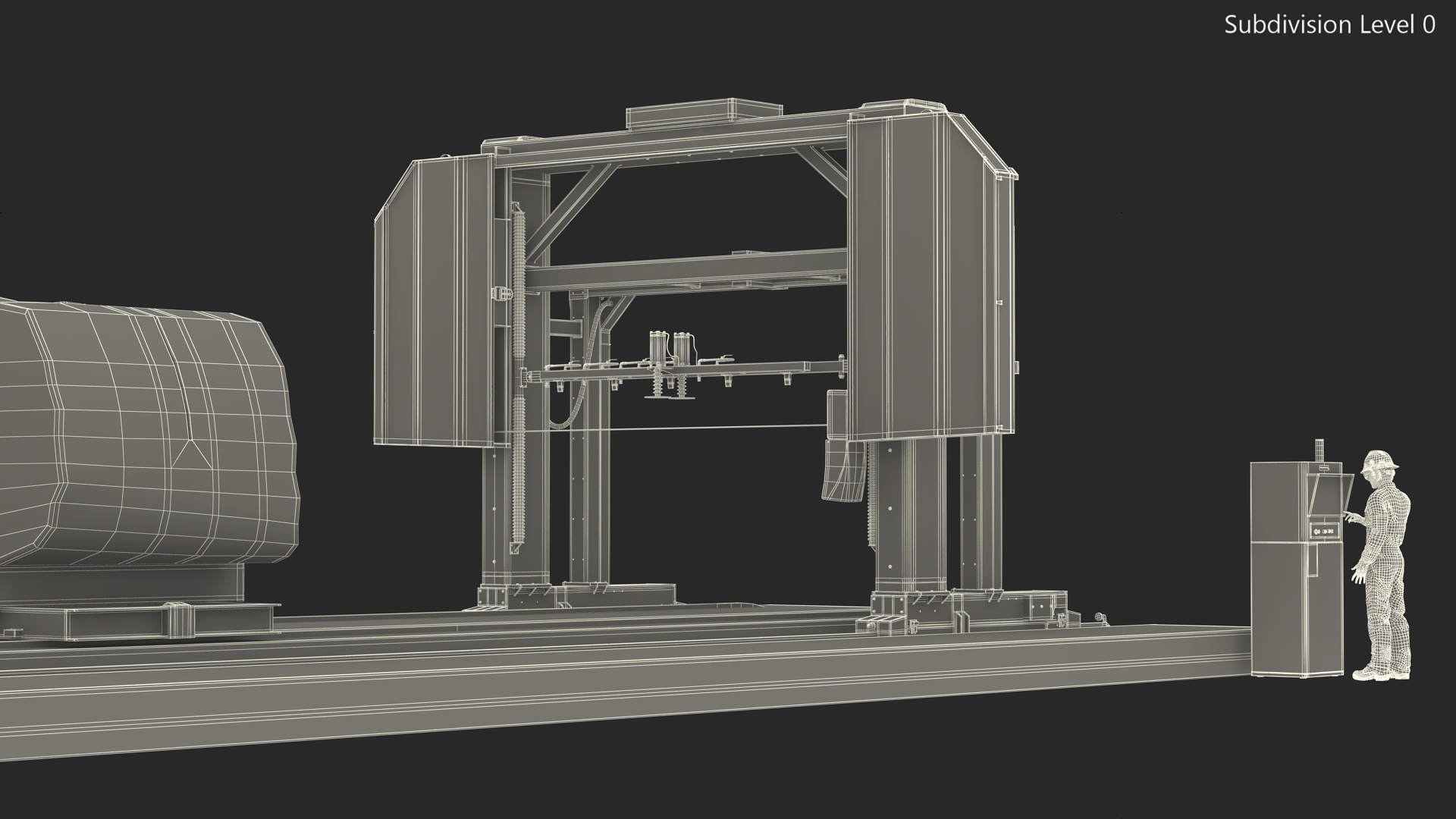 3D model Concrete Cutting with Wire Saw