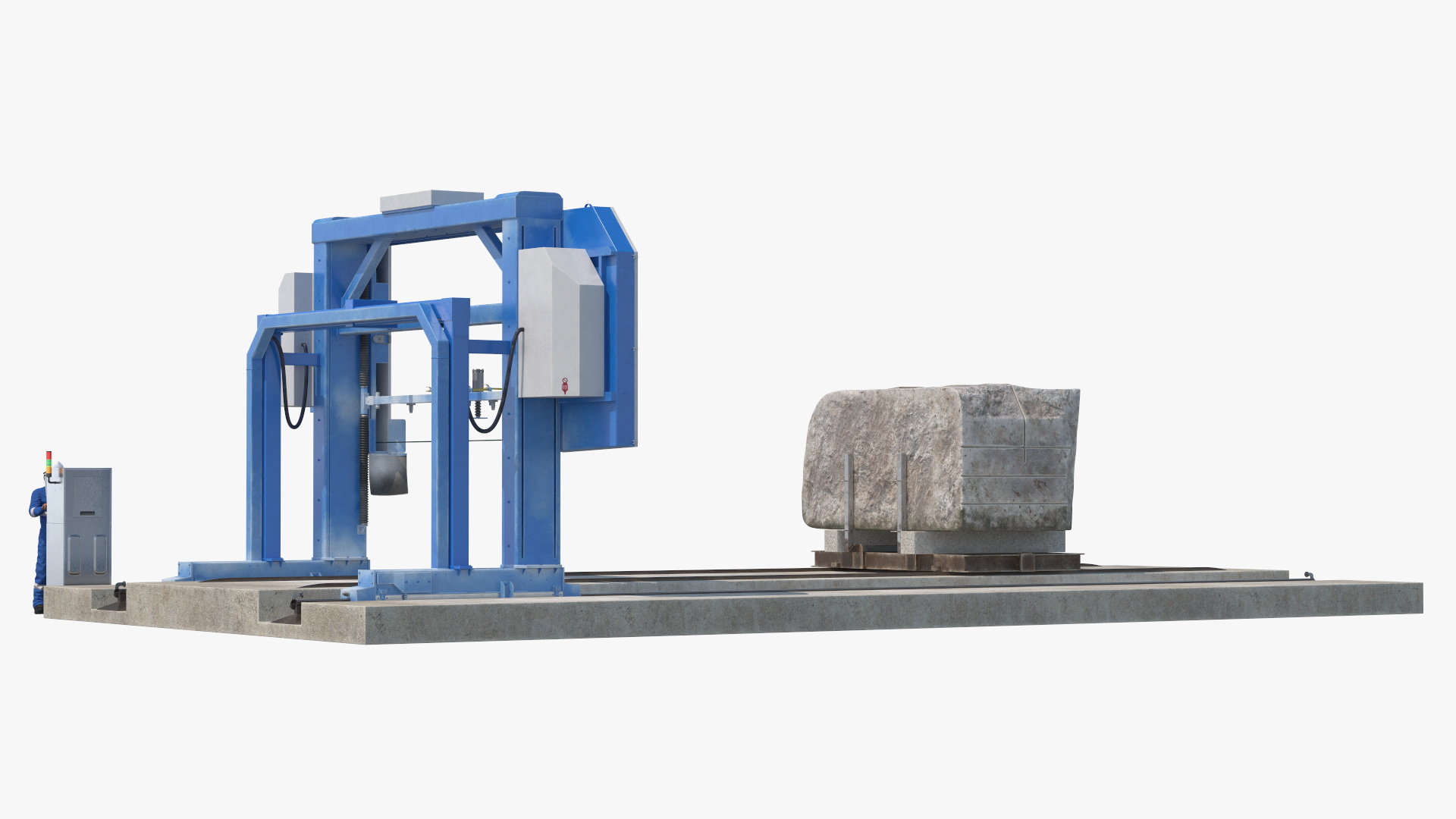 3D model Concrete Cutting with Wire Saw