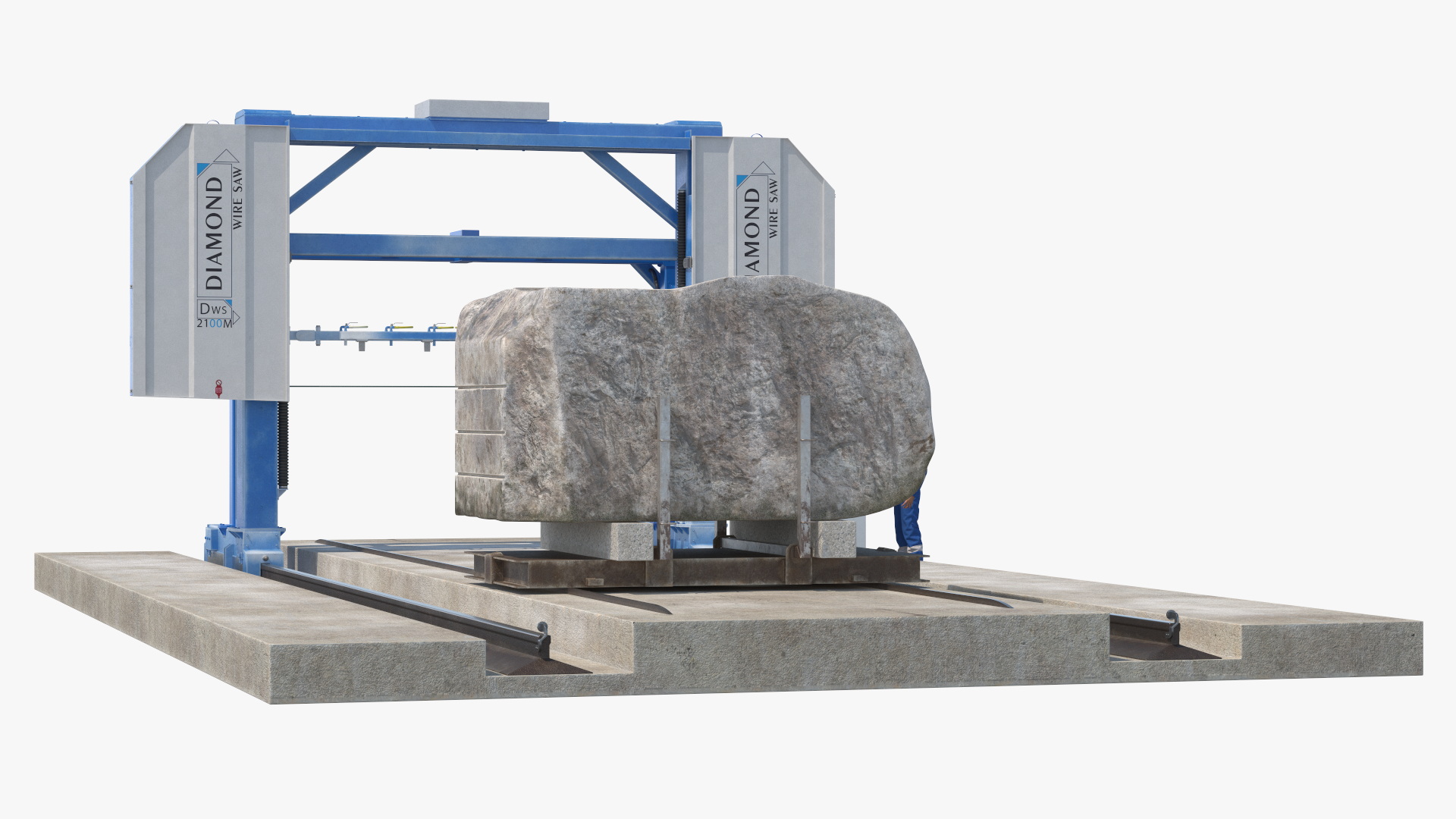 3D model Concrete Cutting with Wire Saw