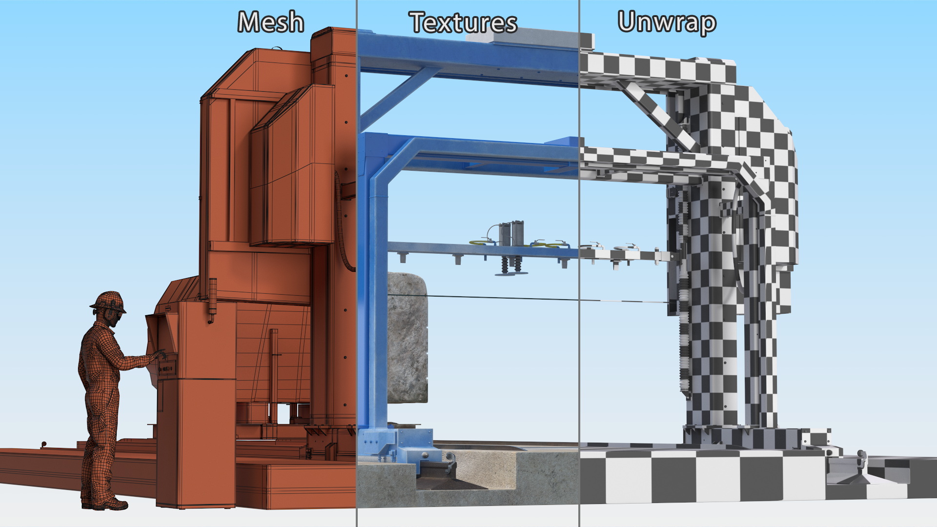 3D model Concrete Cutting with Wire Saw