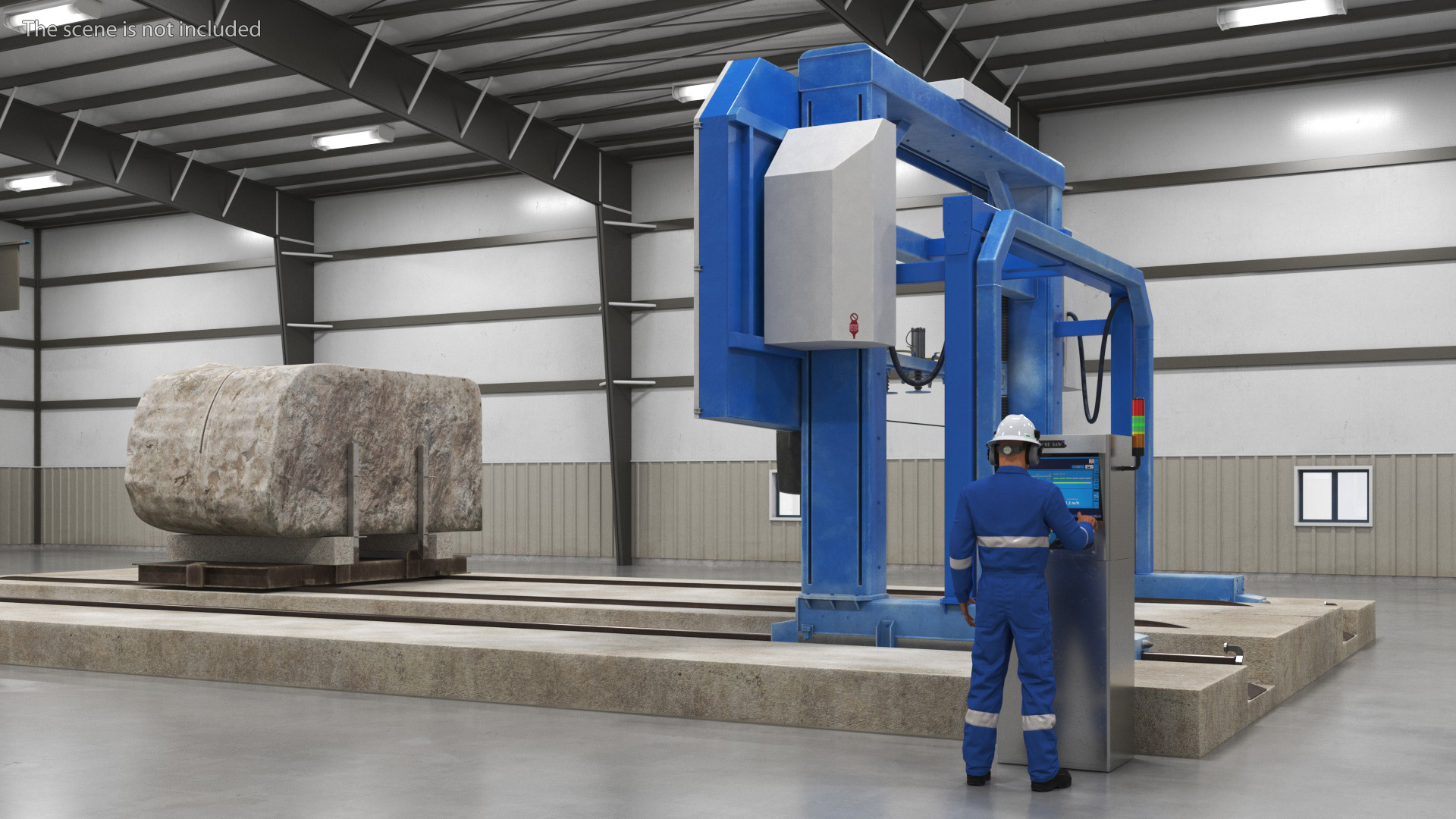 3D model Concrete Cutting with Wire Saw