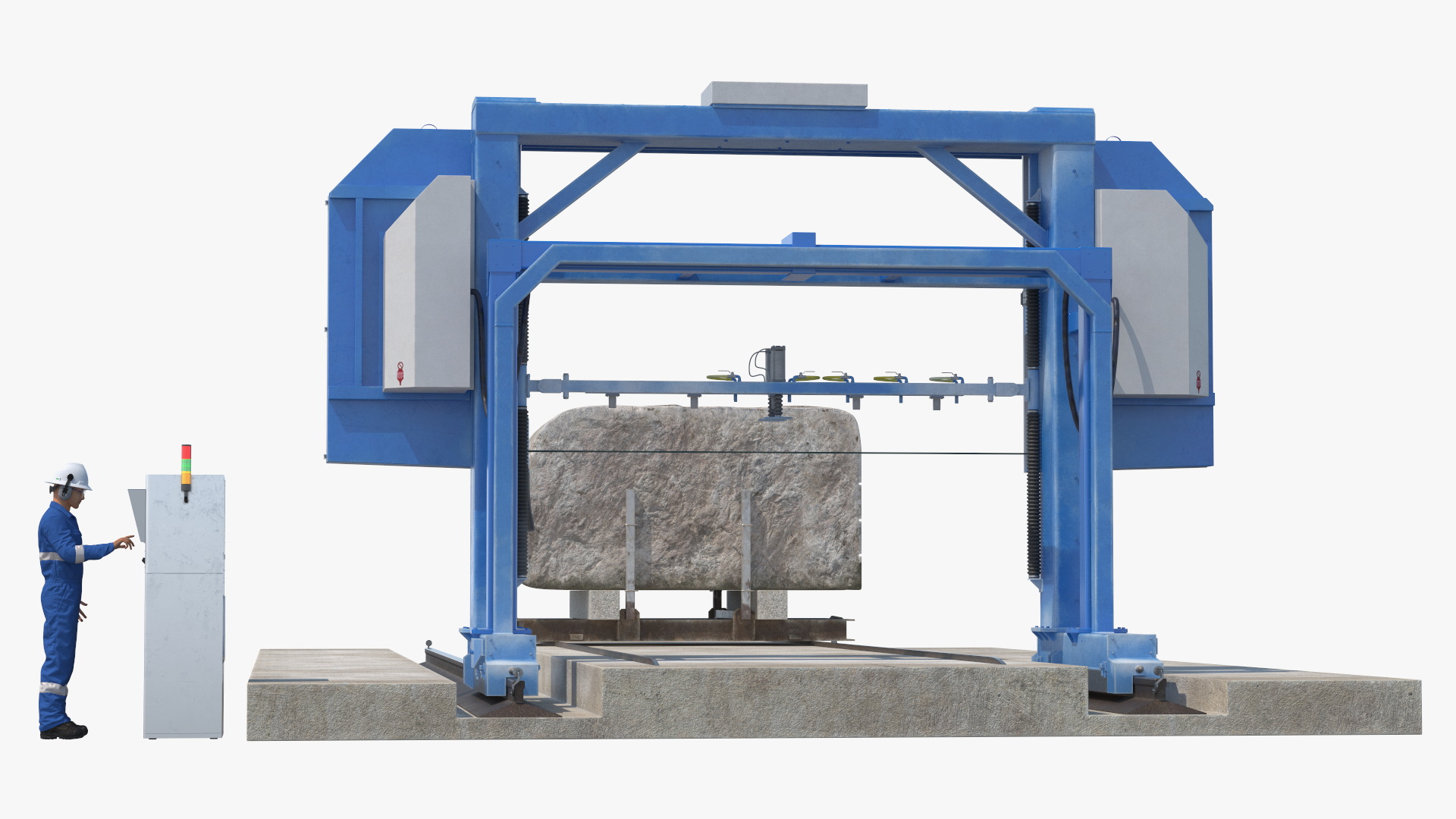 3D model Concrete Cutting with Wire Saw