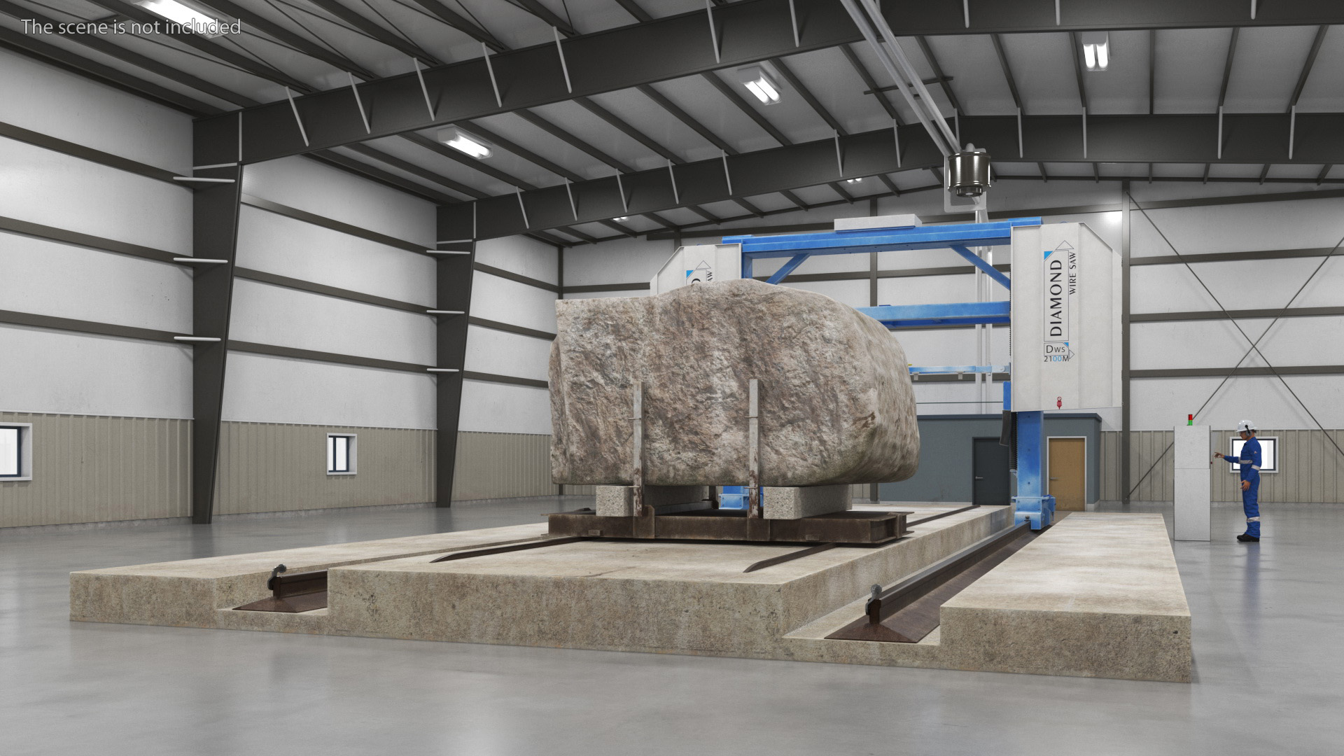 3D model Concrete Cutting with Wire Saw