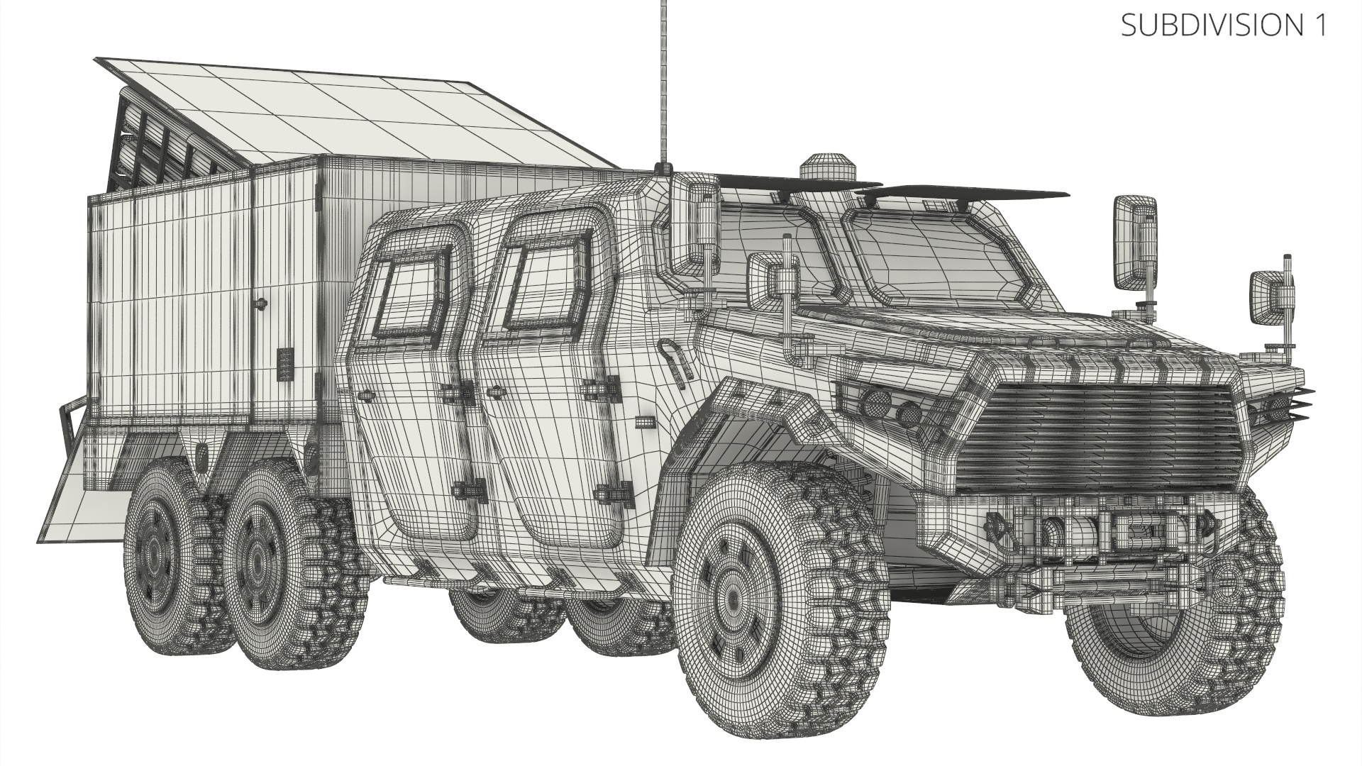 Tactical UAV Launch Vehicle with Drone Simplified - view 12
