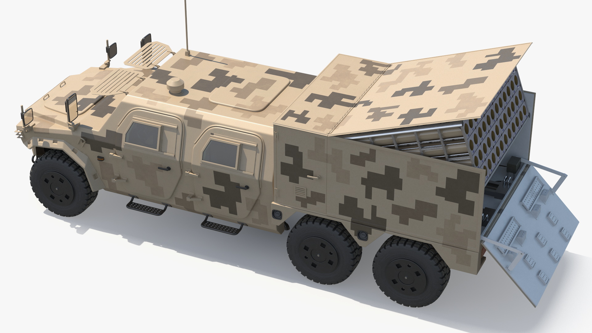 Tactical UAV Launch Vehicle with Drone Simplified - view 2
