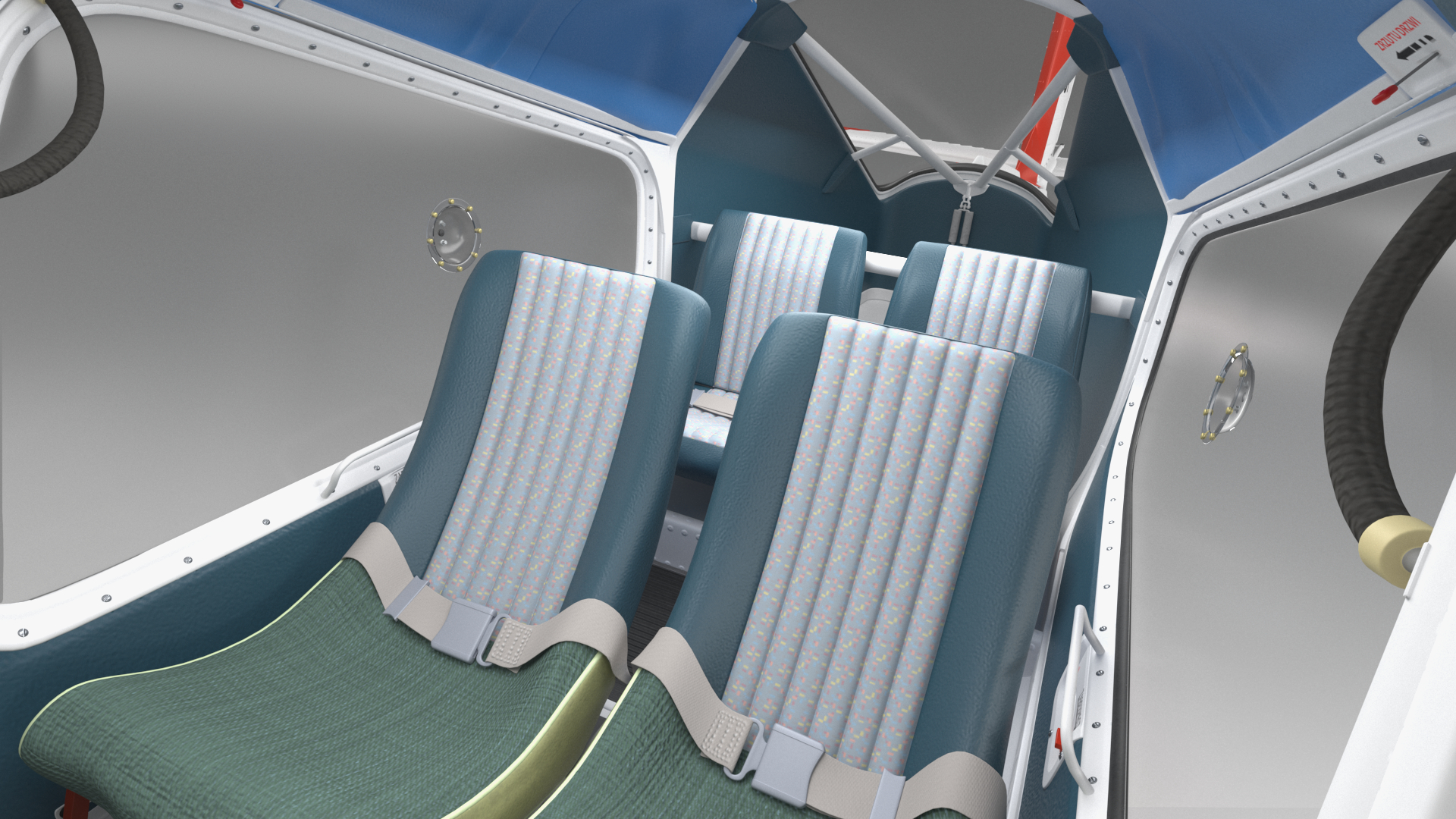 Utility Airplane PZL 104 Wilga White Rigged for Cinema 4D 3D