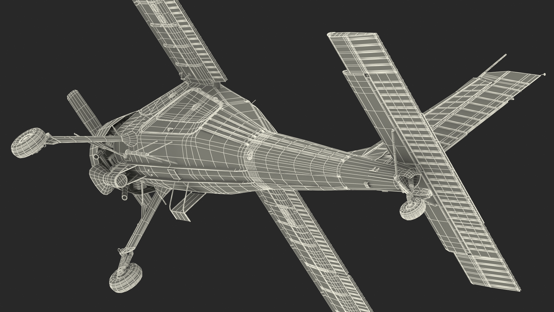 Utility Airplane PZL 104 Wilga White Rigged for Cinema 4D 3D