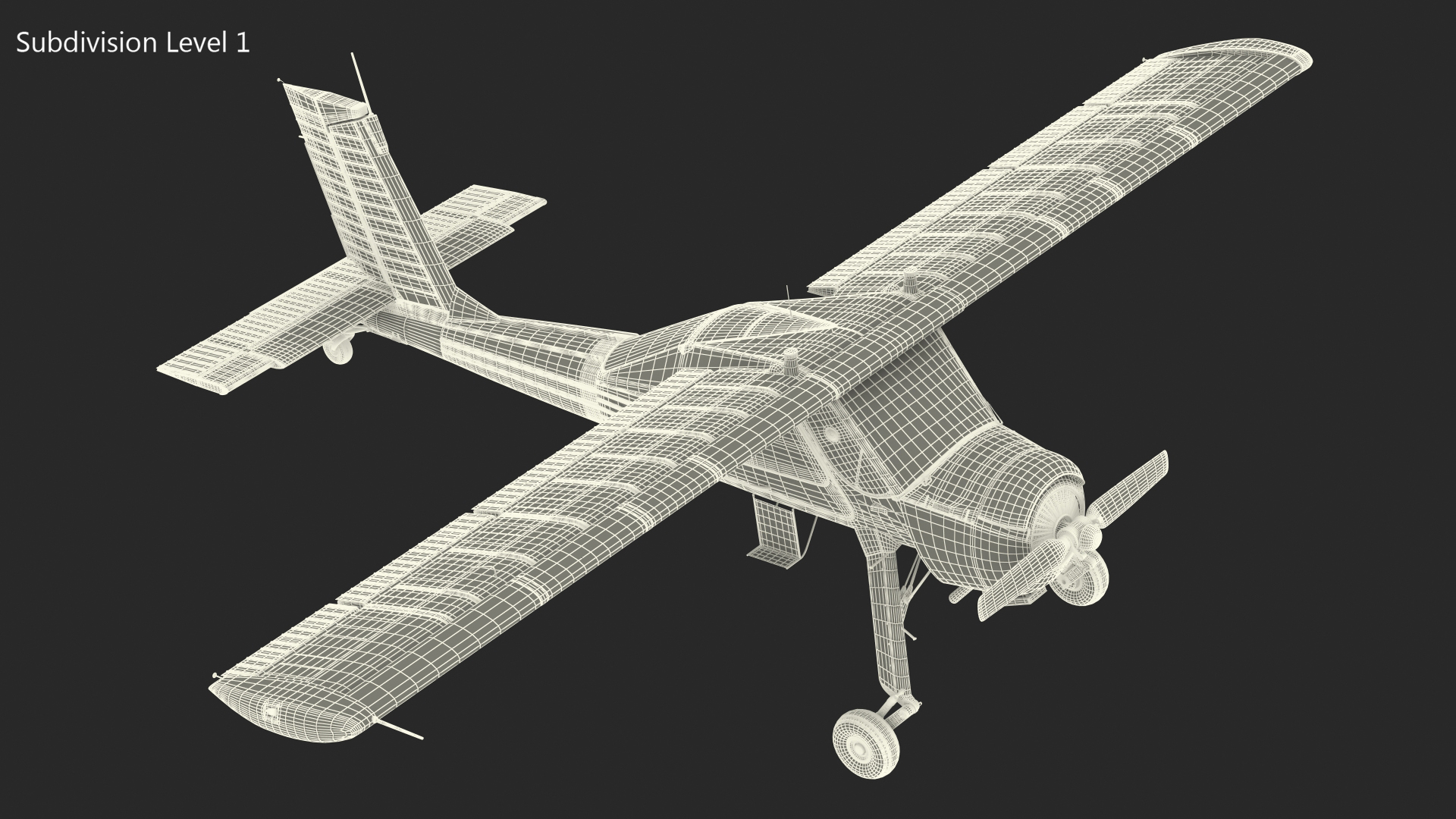Utility Airplane PZL 104 Wilga White Rigged for Cinema 4D 3D