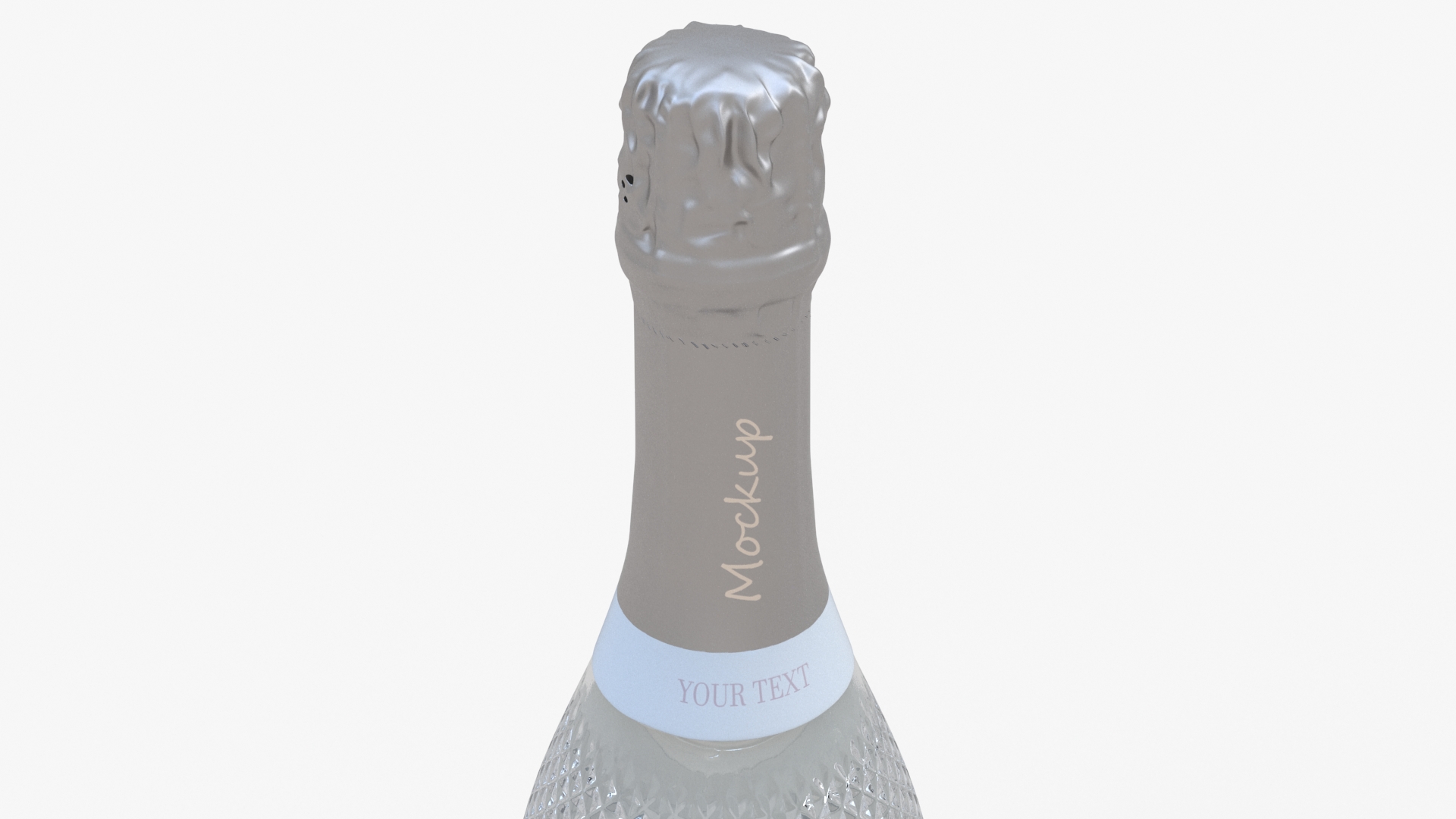 3D Mockup Sparkling Wine Bottle model