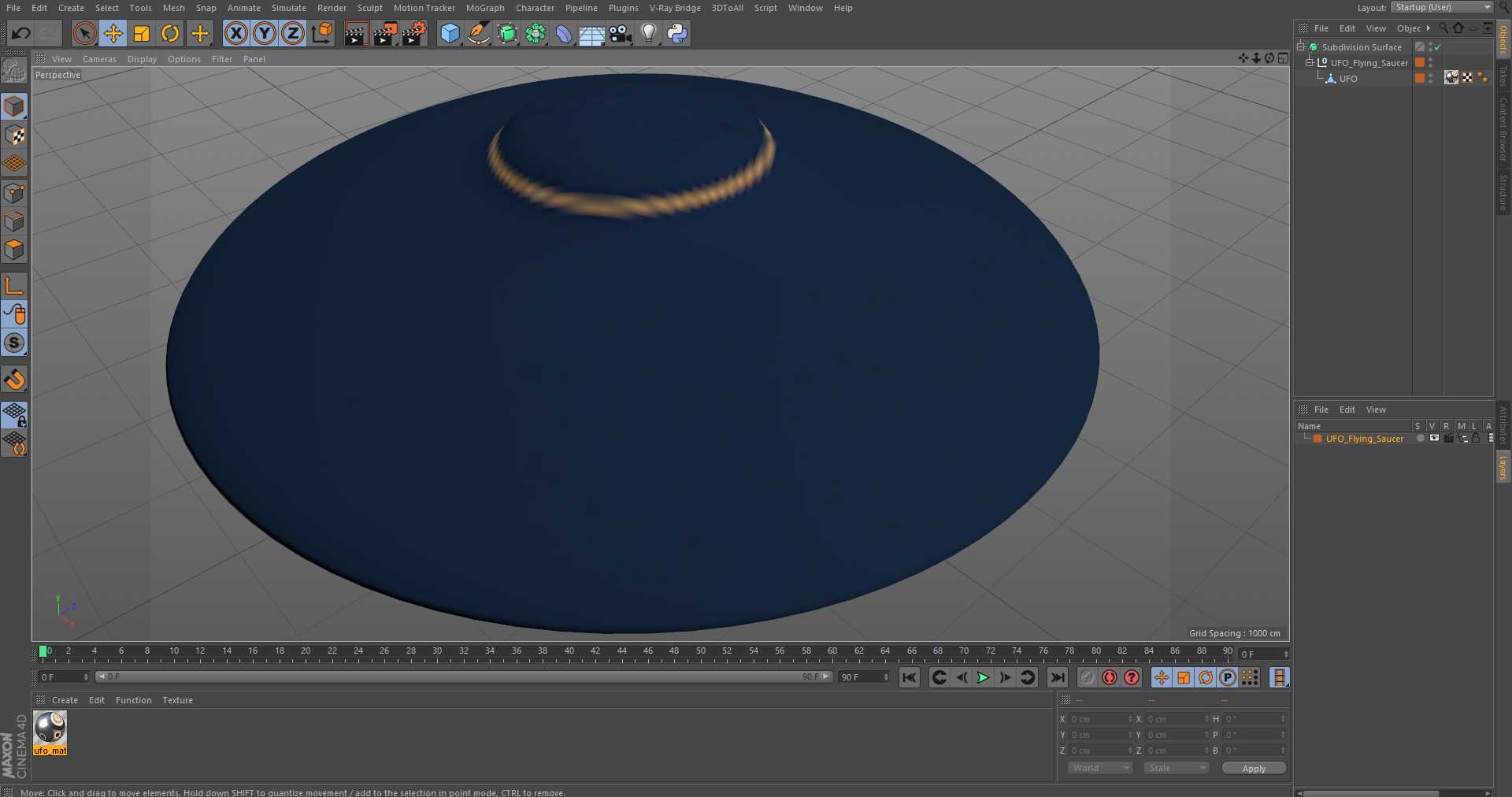 UFO Flying Saucer 3D