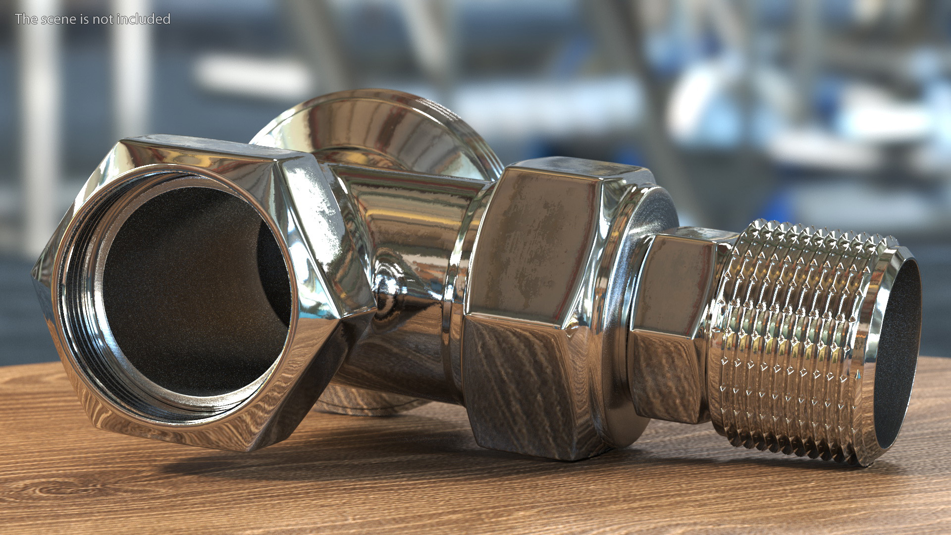 Angled Thermostatic Radiator Valve 3D model