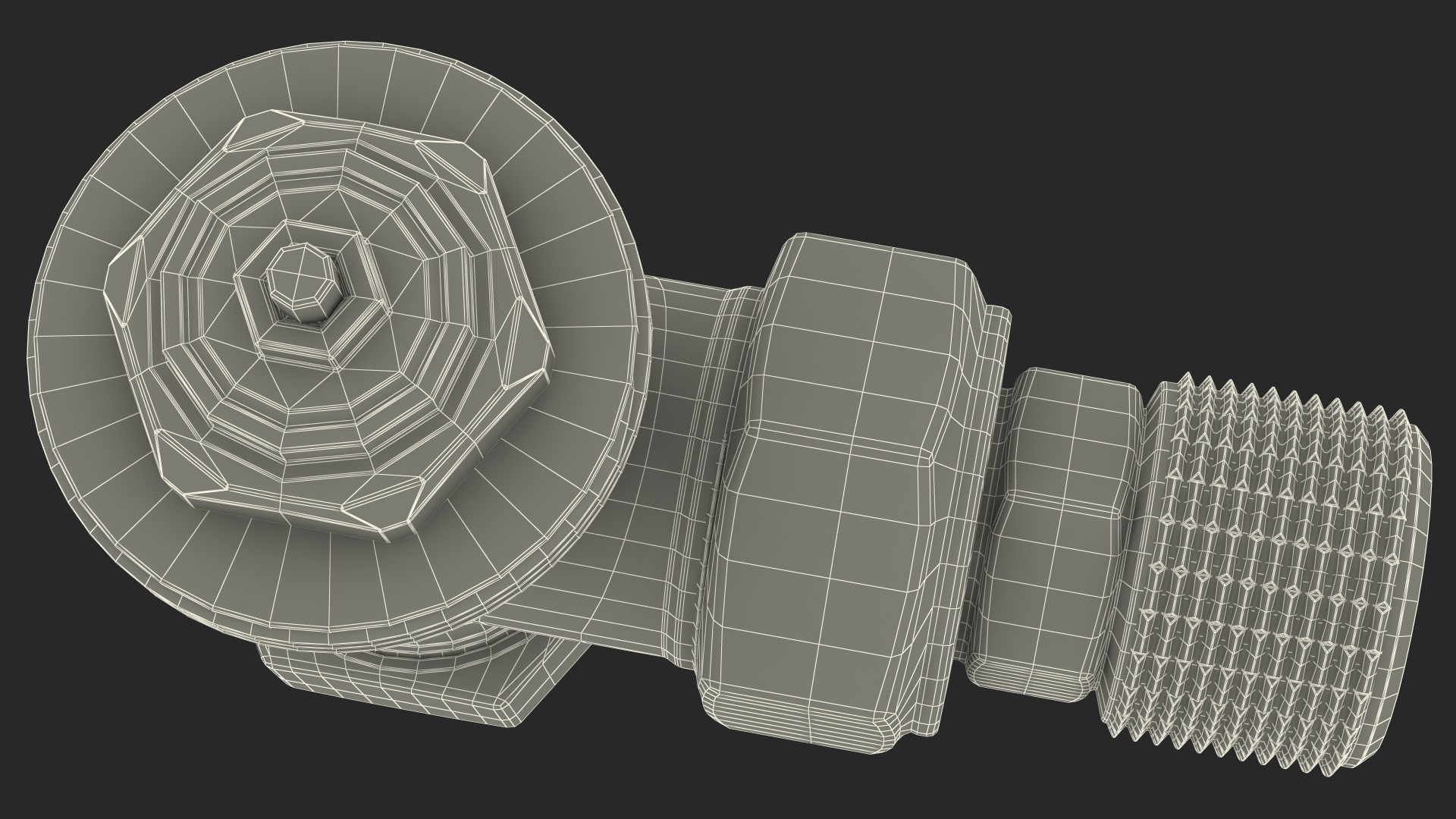 Angled Thermostatic Radiator Valve 3D model