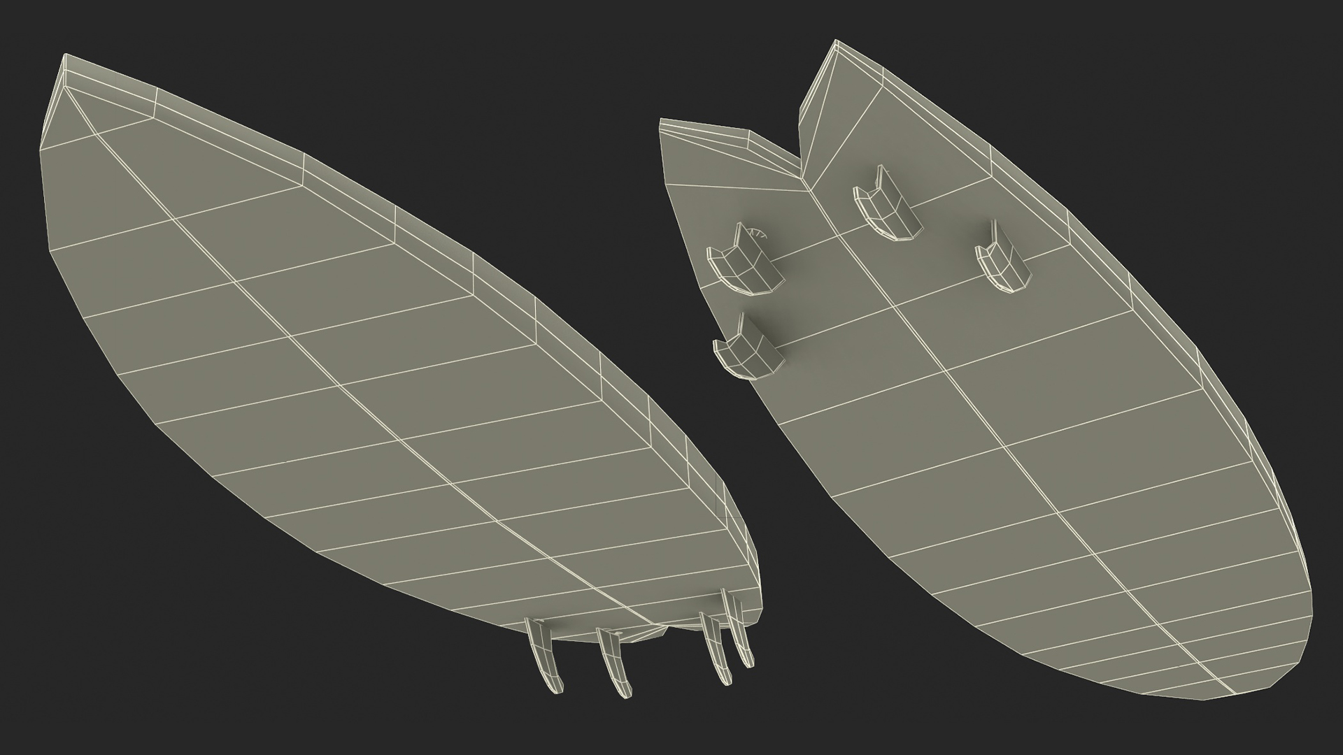 Surfboard Fish Tail 3D model