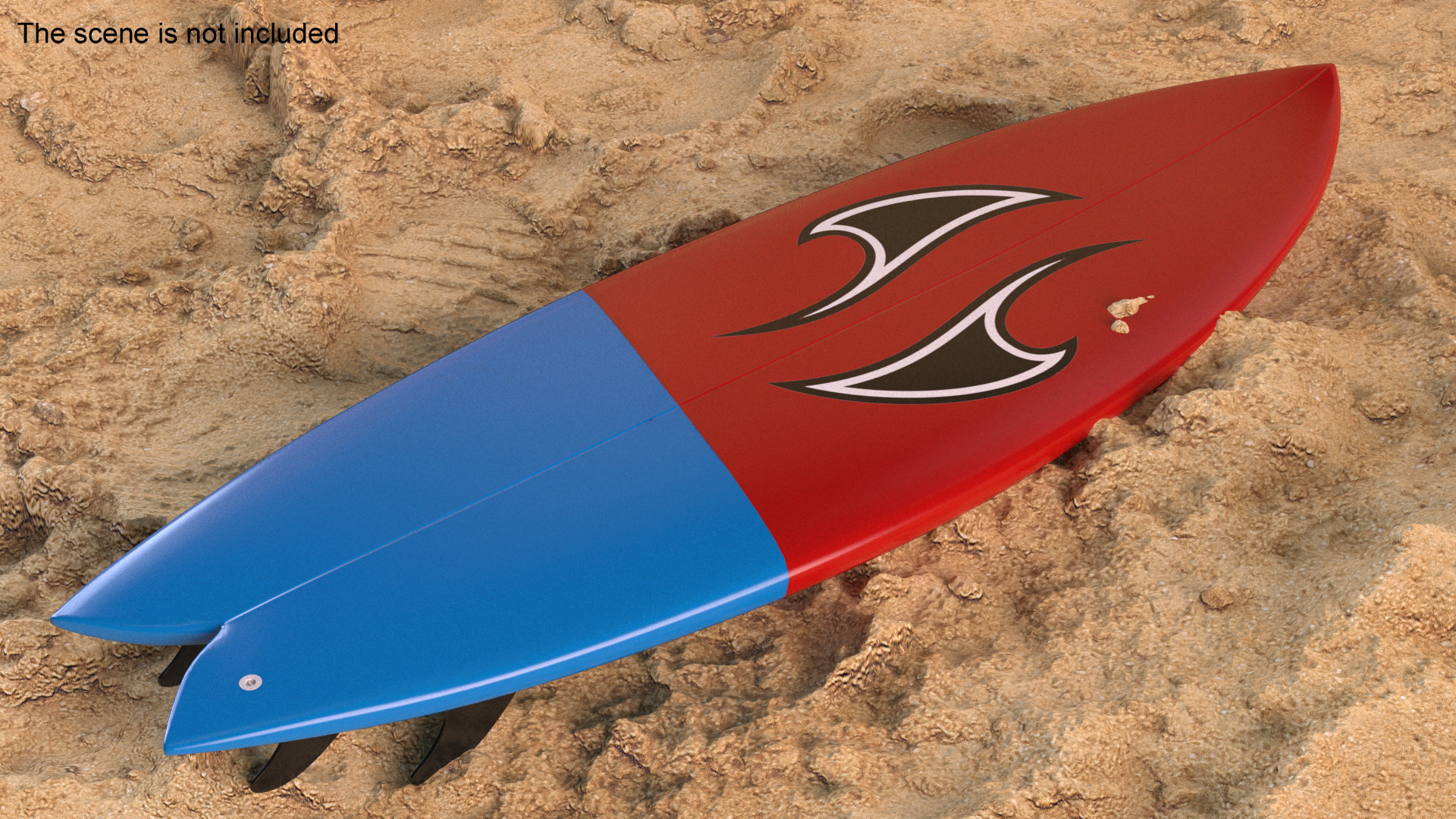Surfboard Fish Tail 3D model