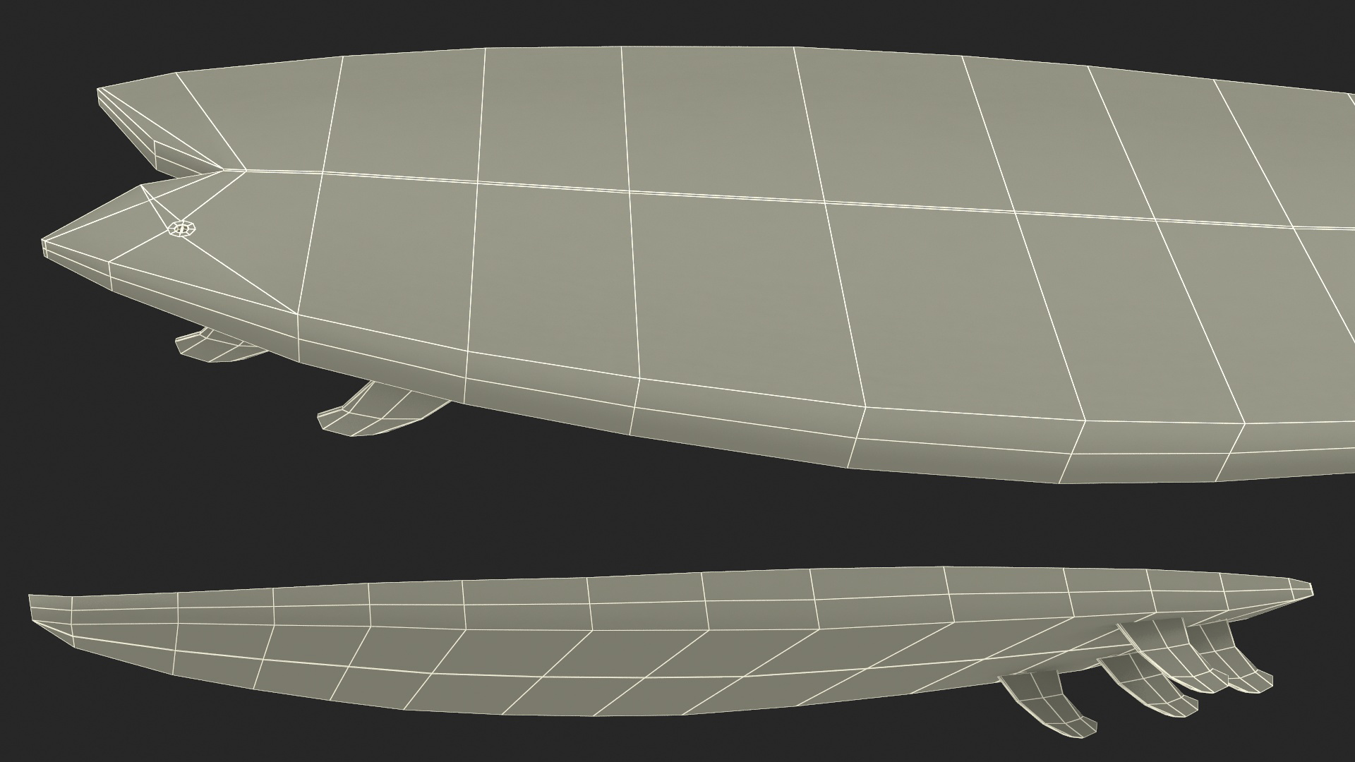 Surfboard Fish Tail 3D model