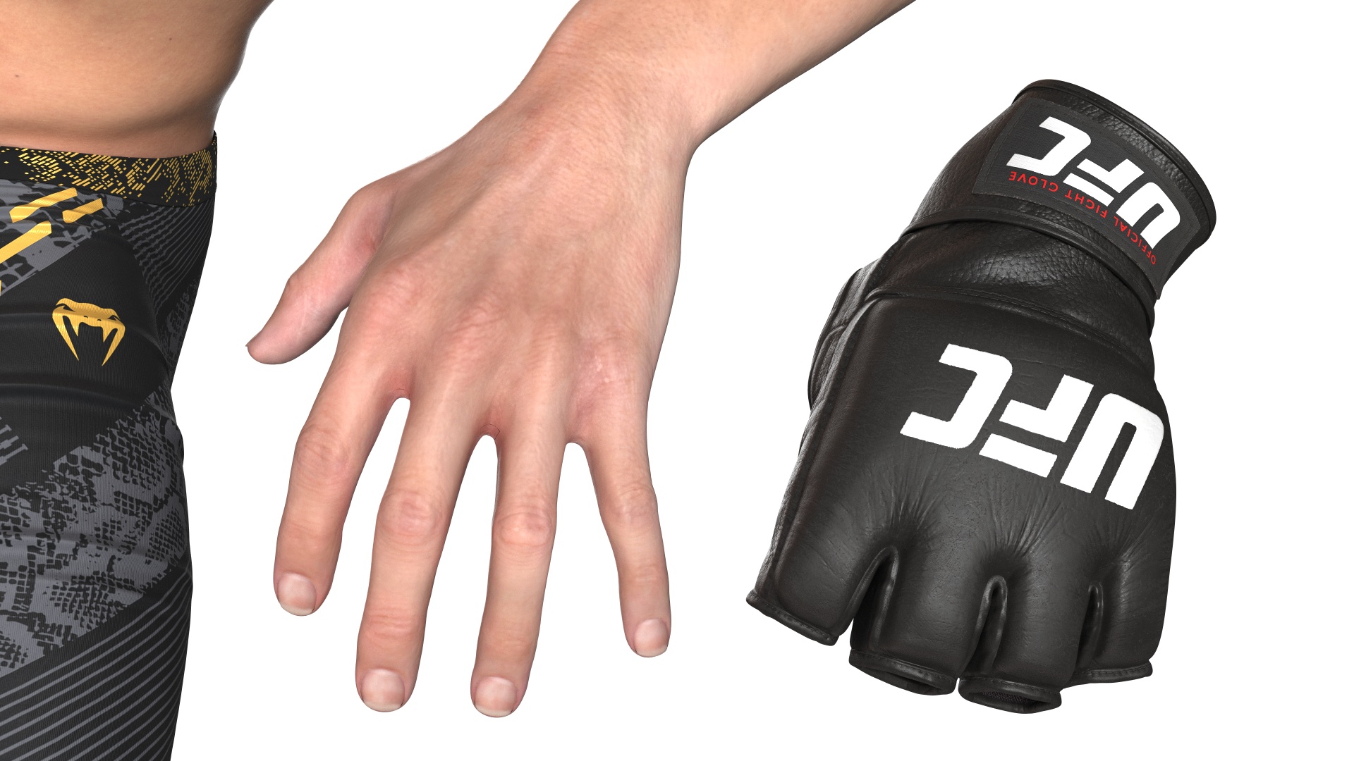 Fighter UFC MMA Training with Coach Fur 3D model