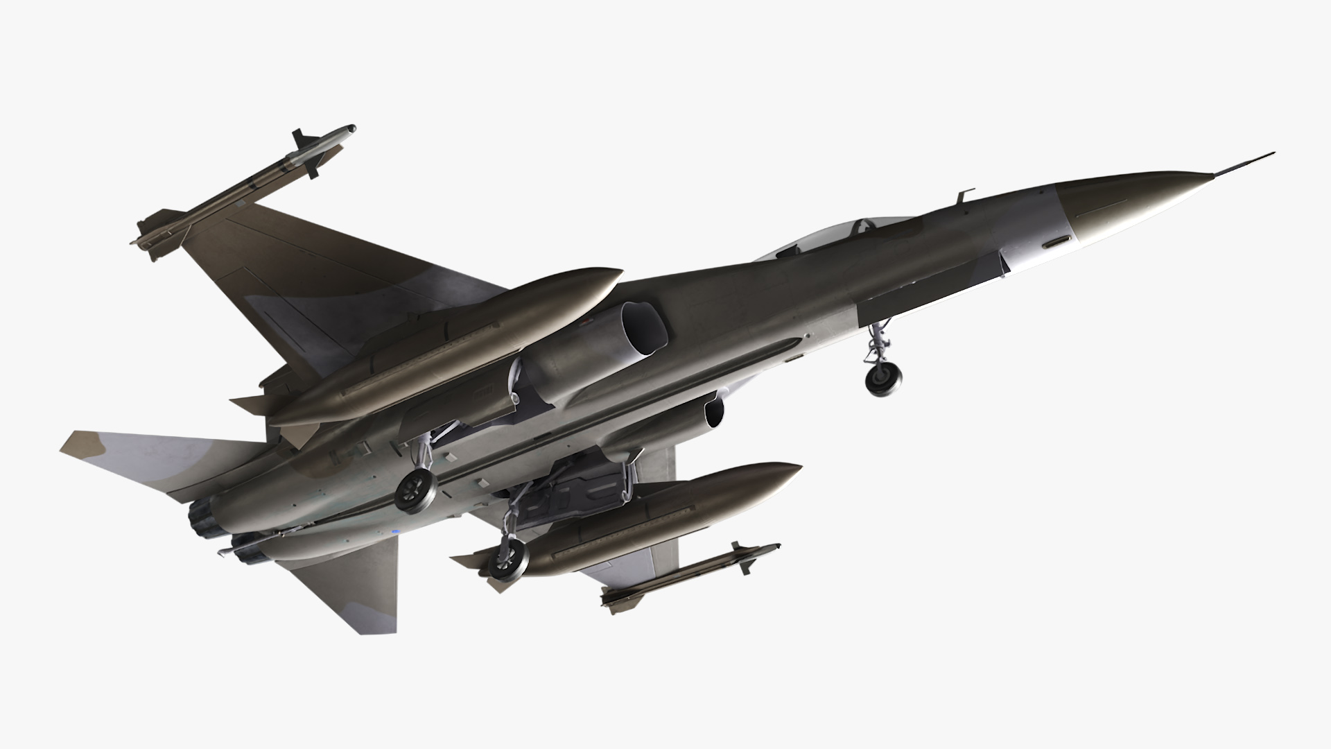 Hardened Aircraft Shelter with Fighter Jet Inside 3D model