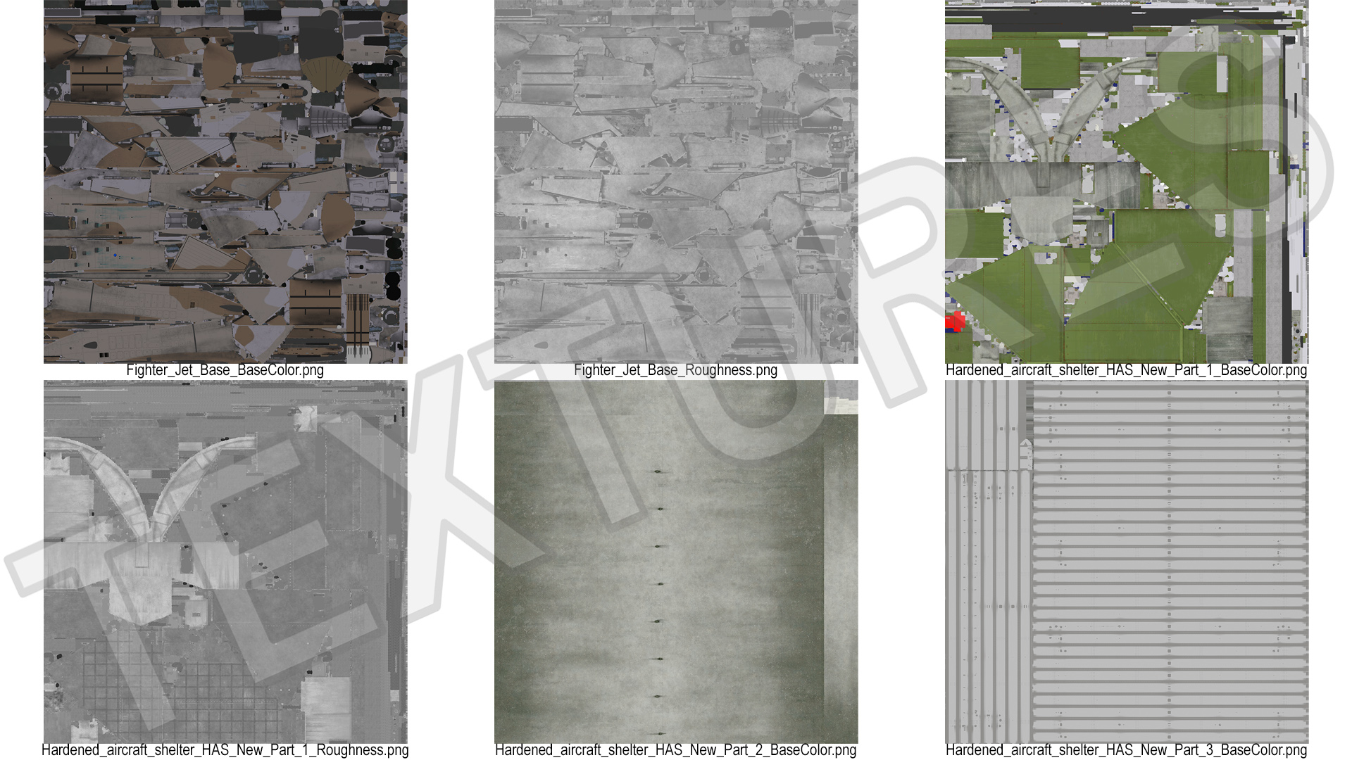 Hardened Aircraft Shelter with Fighter Jet Inside 3D model