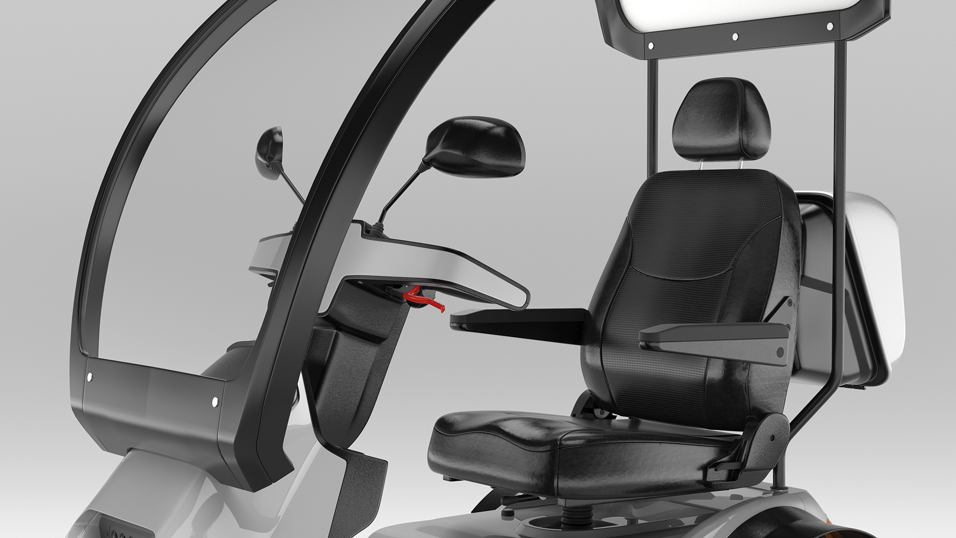 Grey 4-Wheel Electric Scooter Afikim S4 3D model