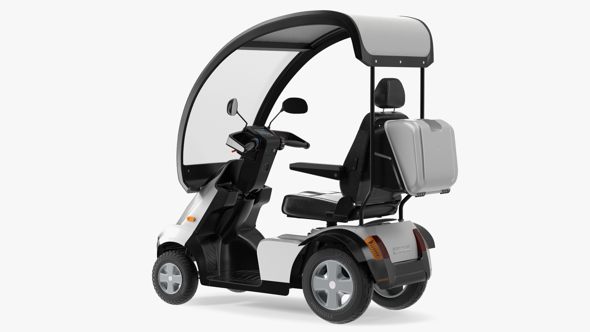 Grey 4-Wheel Electric Scooter Afikim S4 3D model