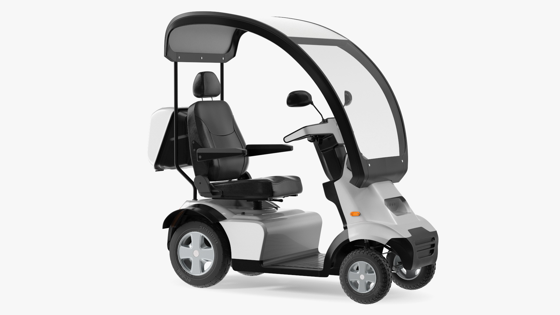 Grey 4-Wheel Electric Scooter Afikim S4 3D model