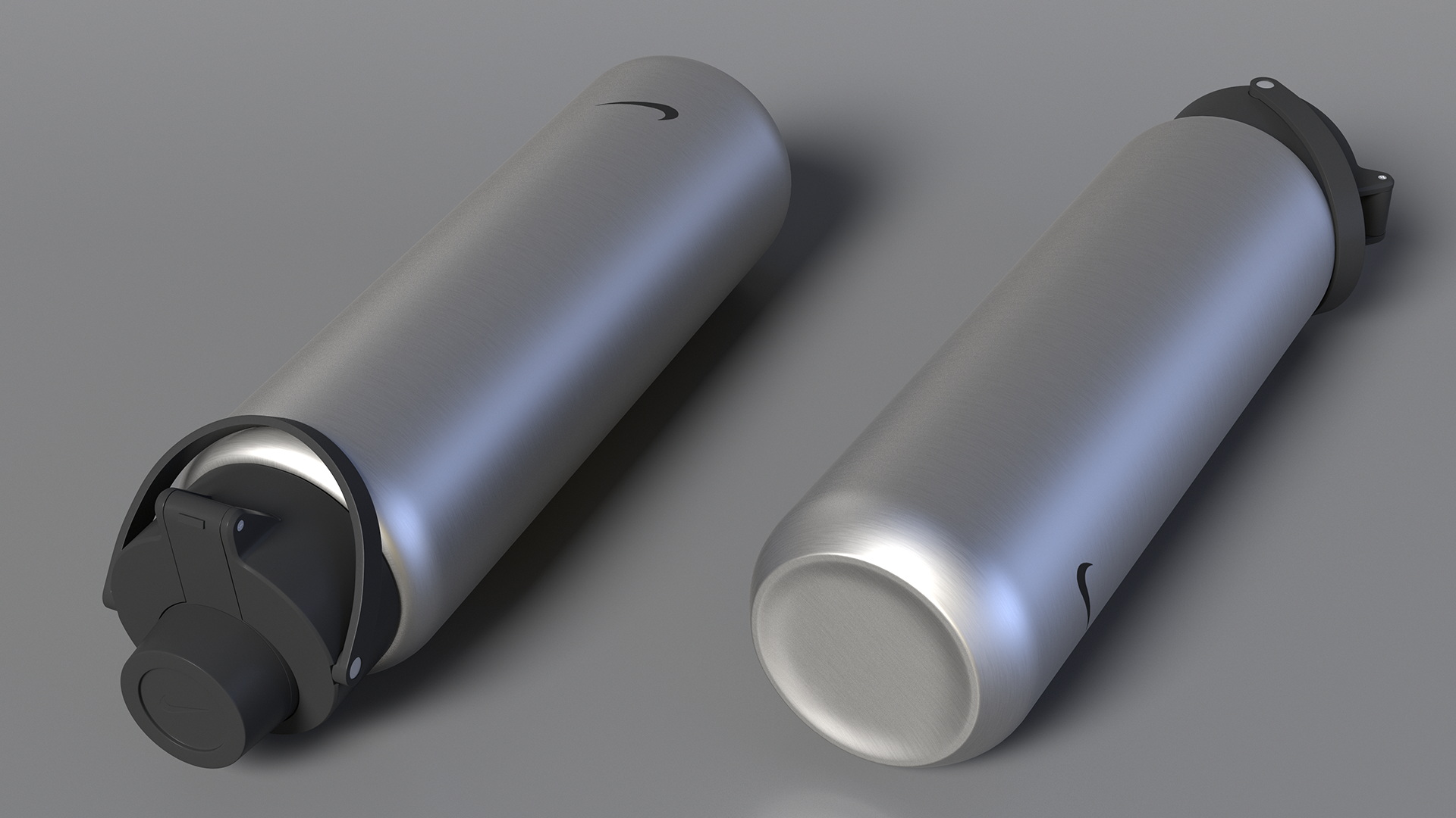 3D Nike Drinking Bottle Silver Close model