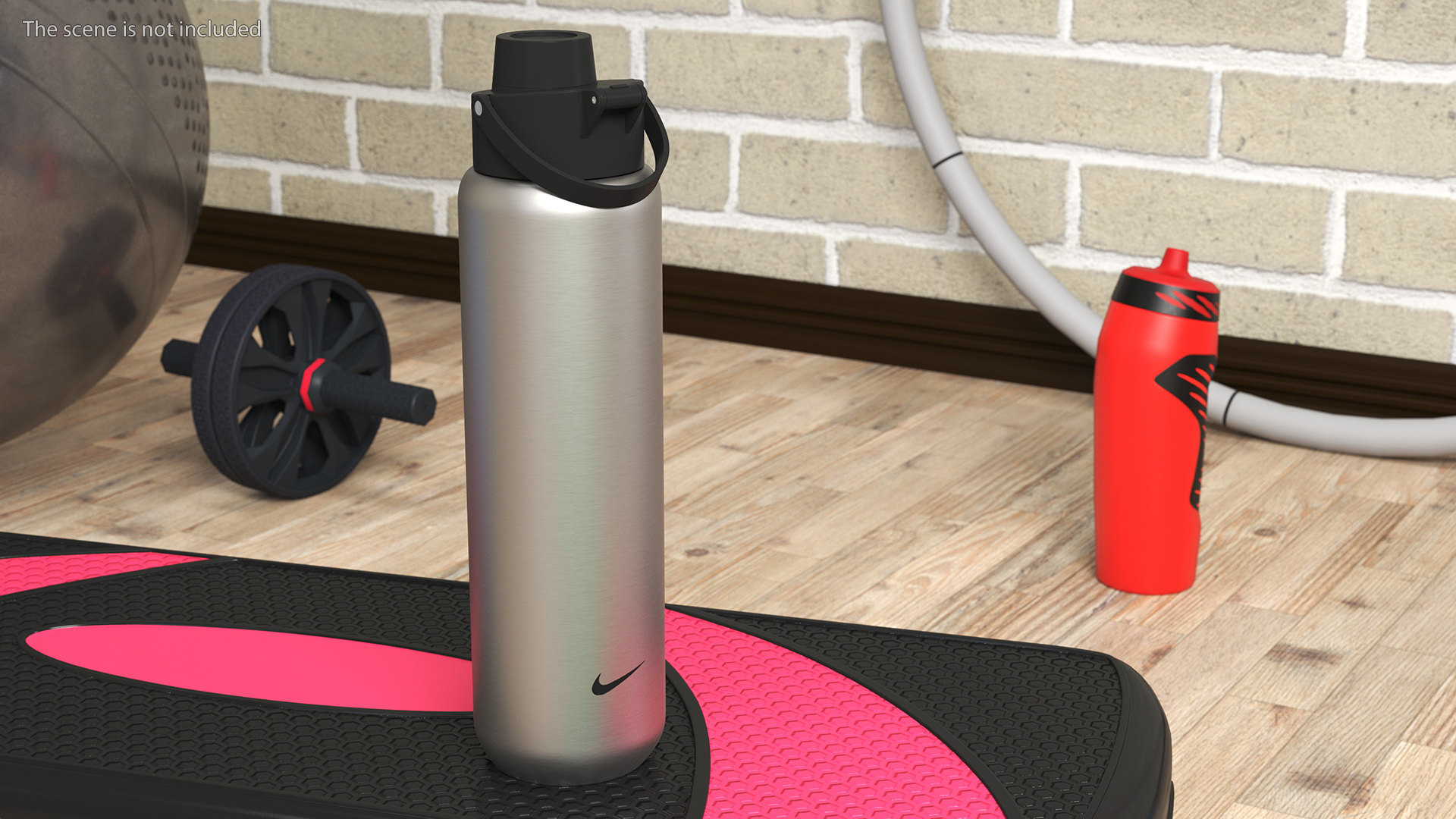 3D Nike Drinking Bottle Silver Close model