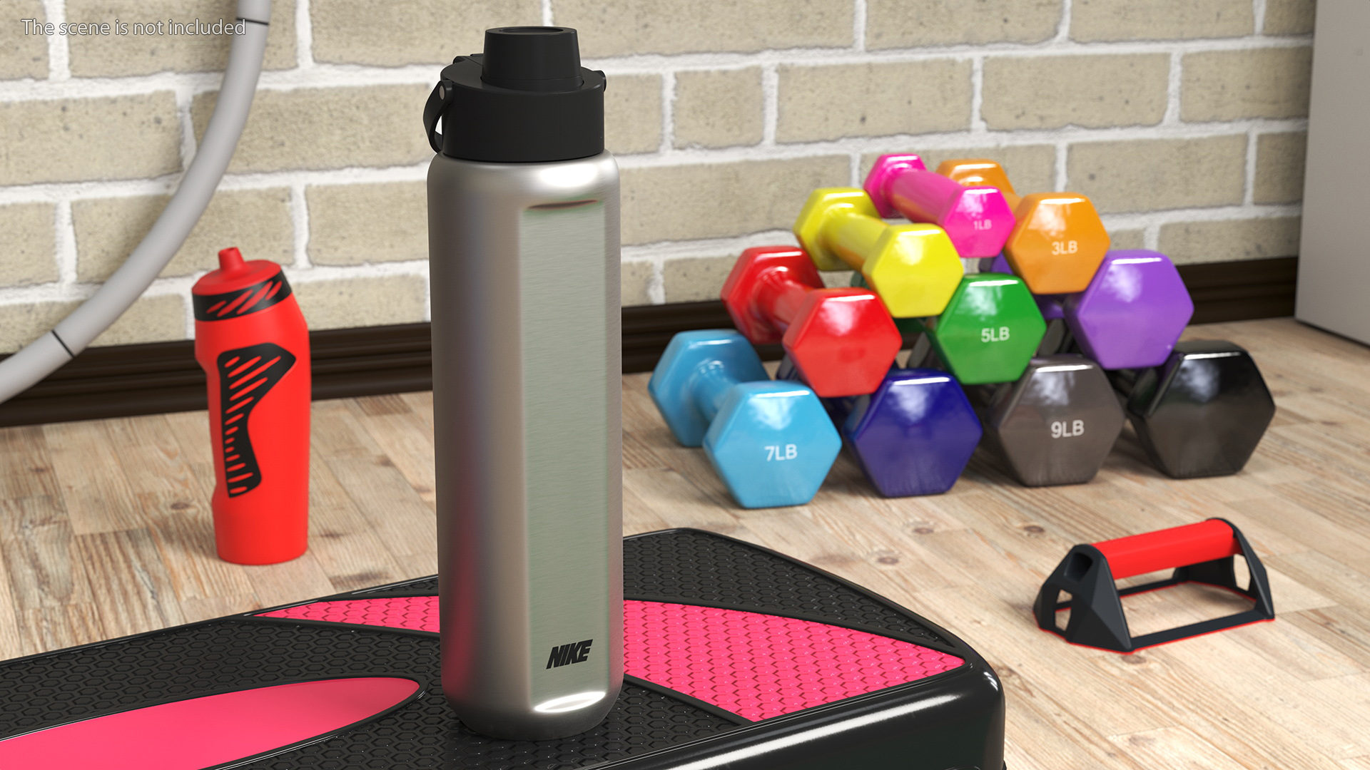 3D Nike Drinking Bottle Silver Close model