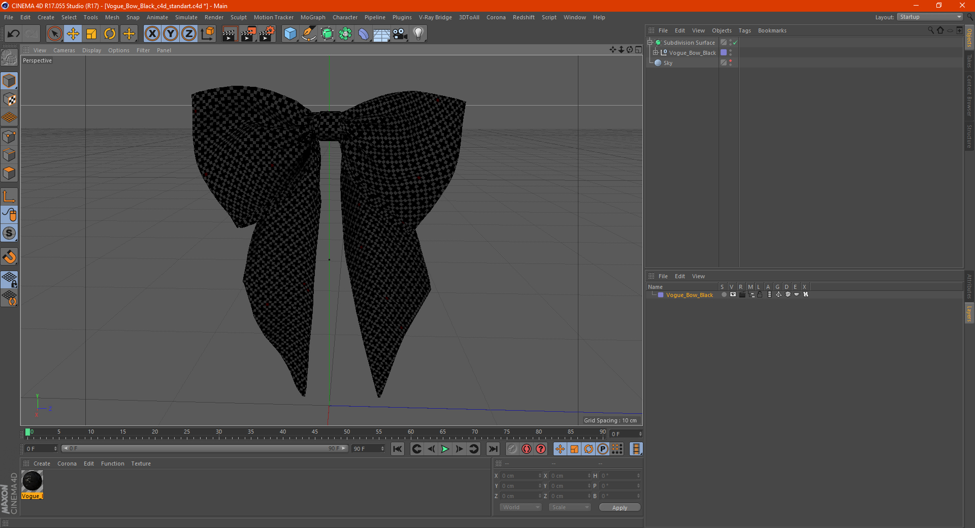 3D model Vogue Bow Black