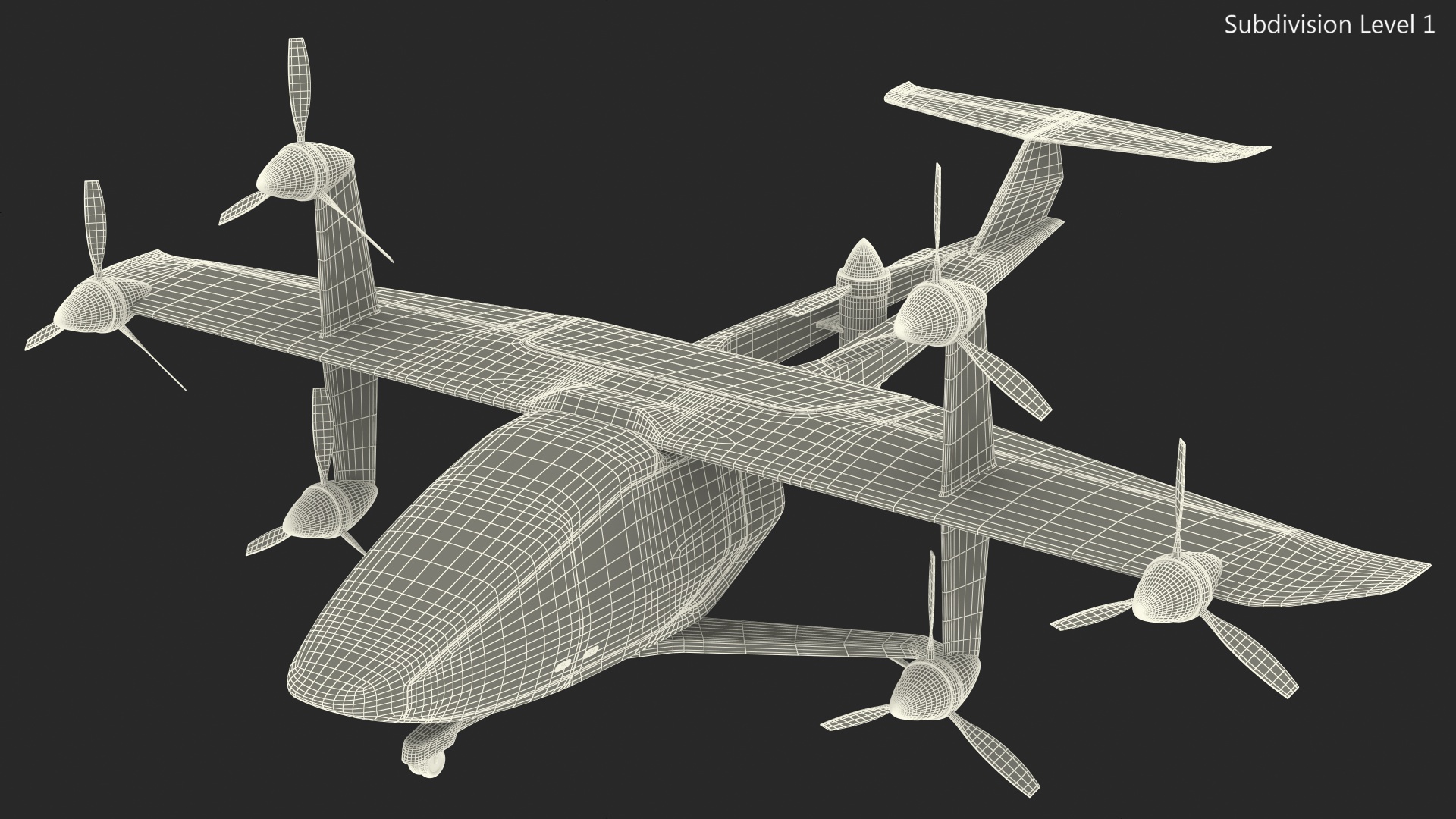 3D model MOBi-One V1 ASX Aircraft Rigged for Cinema 4D