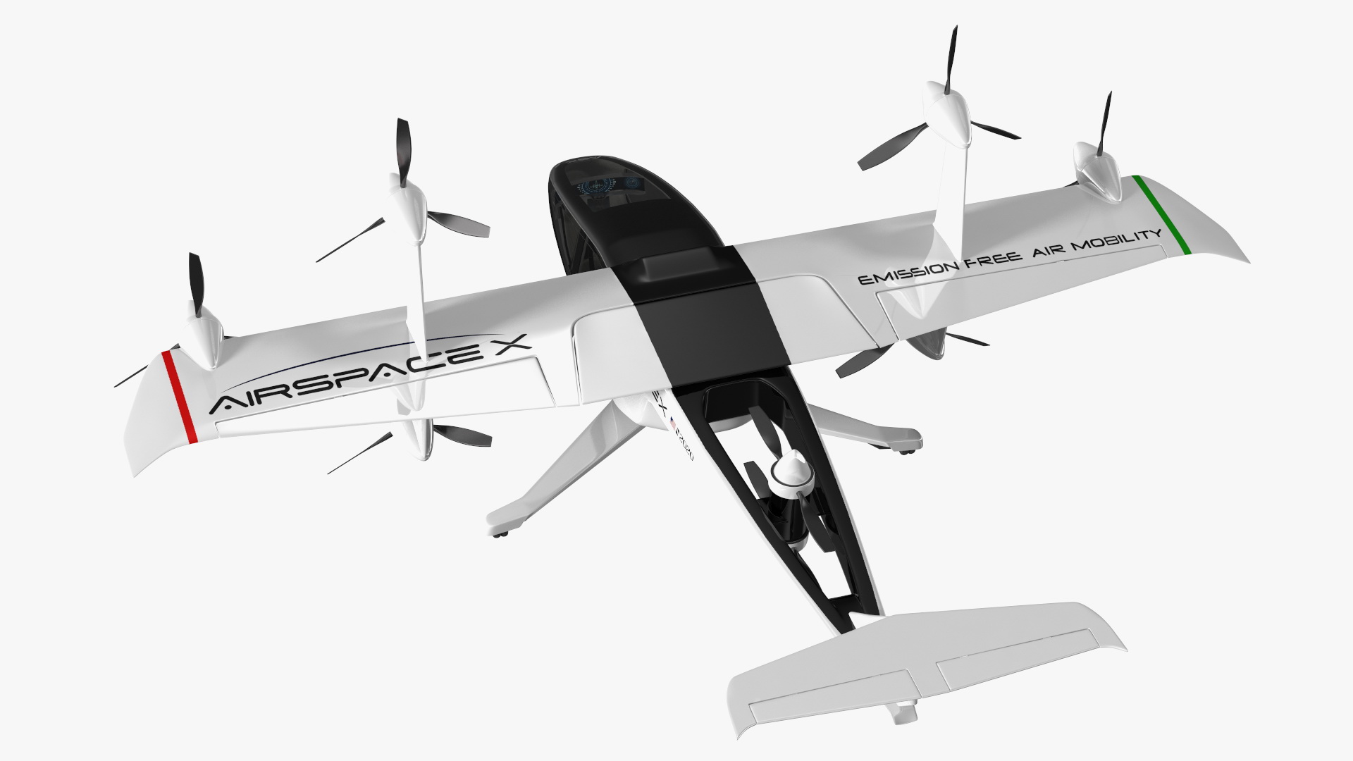 3D model MOBi-One V1 ASX Aircraft Rigged for Cinema 4D