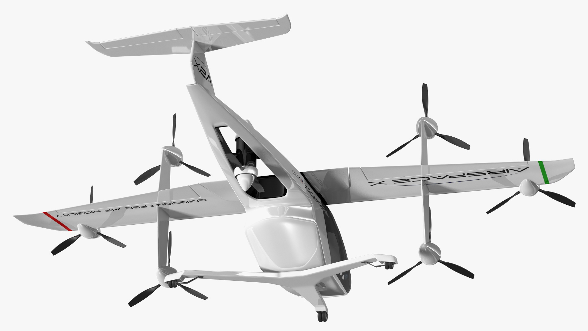 3D model MOBi-One V1 ASX Aircraft Rigged for Cinema 4D