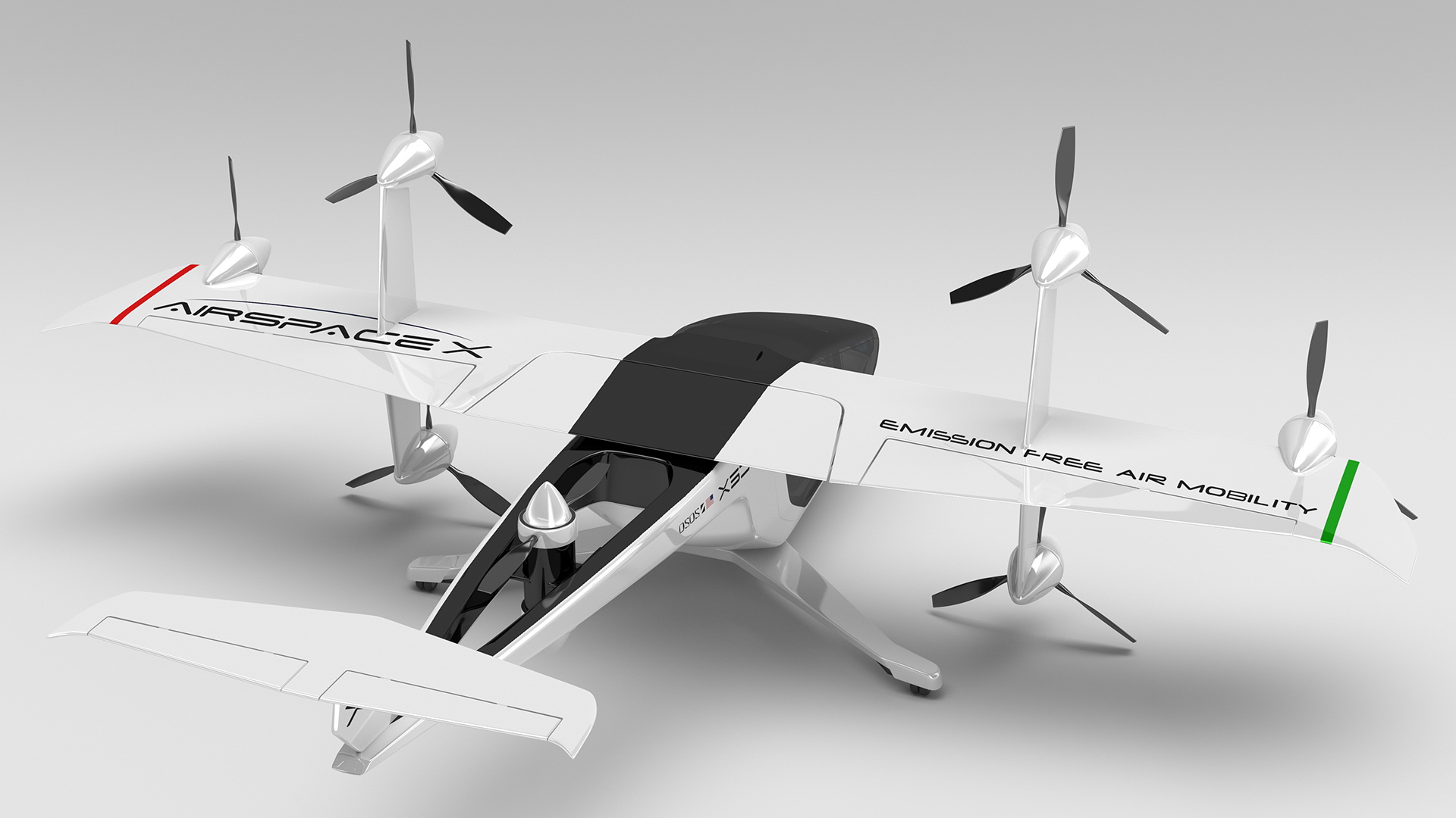 3D model MOBi-One V1 ASX Aircraft Rigged for Cinema 4D