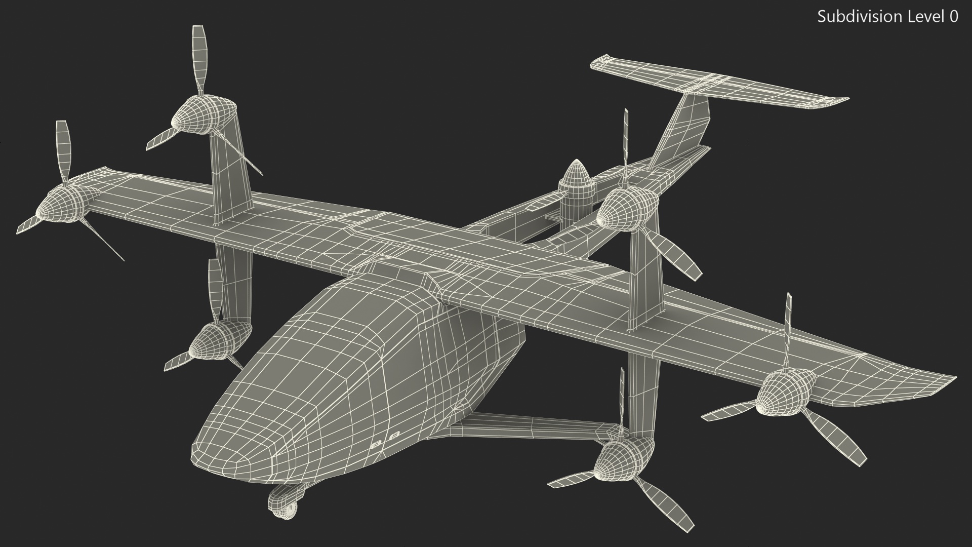 3D model MOBi-One V1 ASX Aircraft Rigged for Cinema 4D