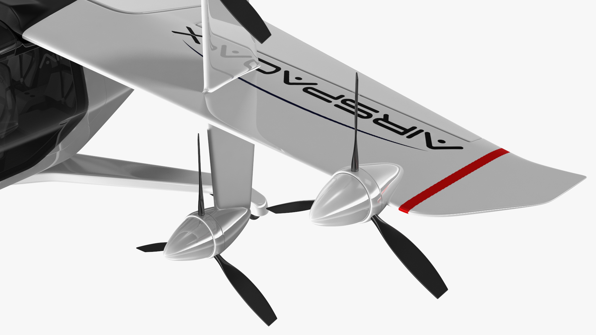 3D model MOBi-One V1 ASX Aircraft Rigged for Cinema 4D