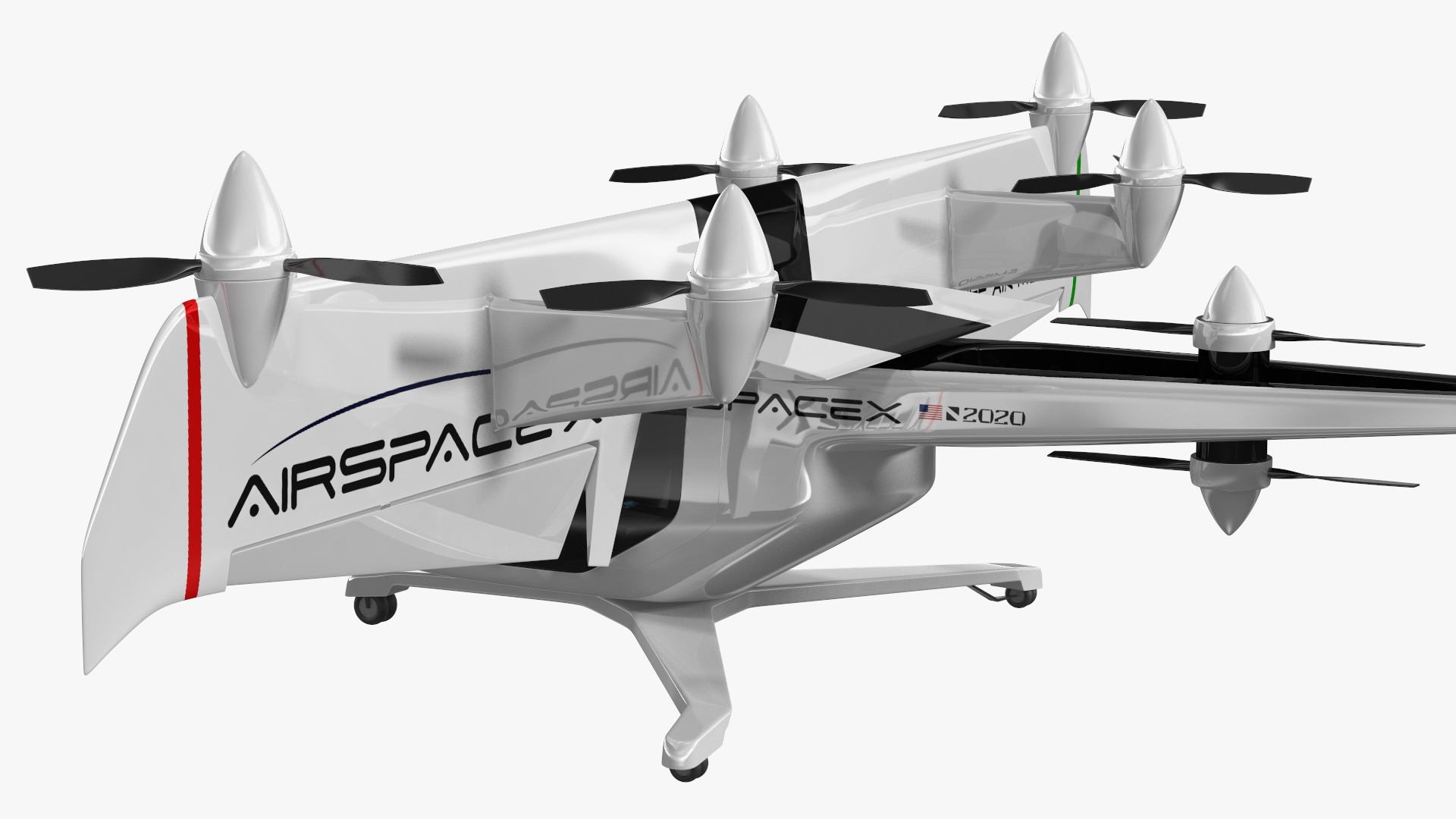 3D model MOBi-One V1 ASX Aircraft Rigged for Cinema 4D