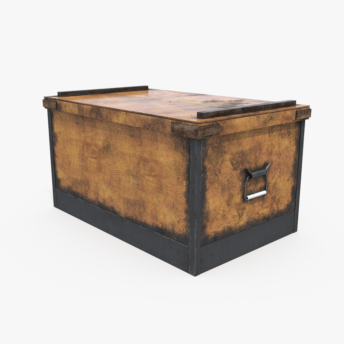 Wooden Storage Box 3D Model