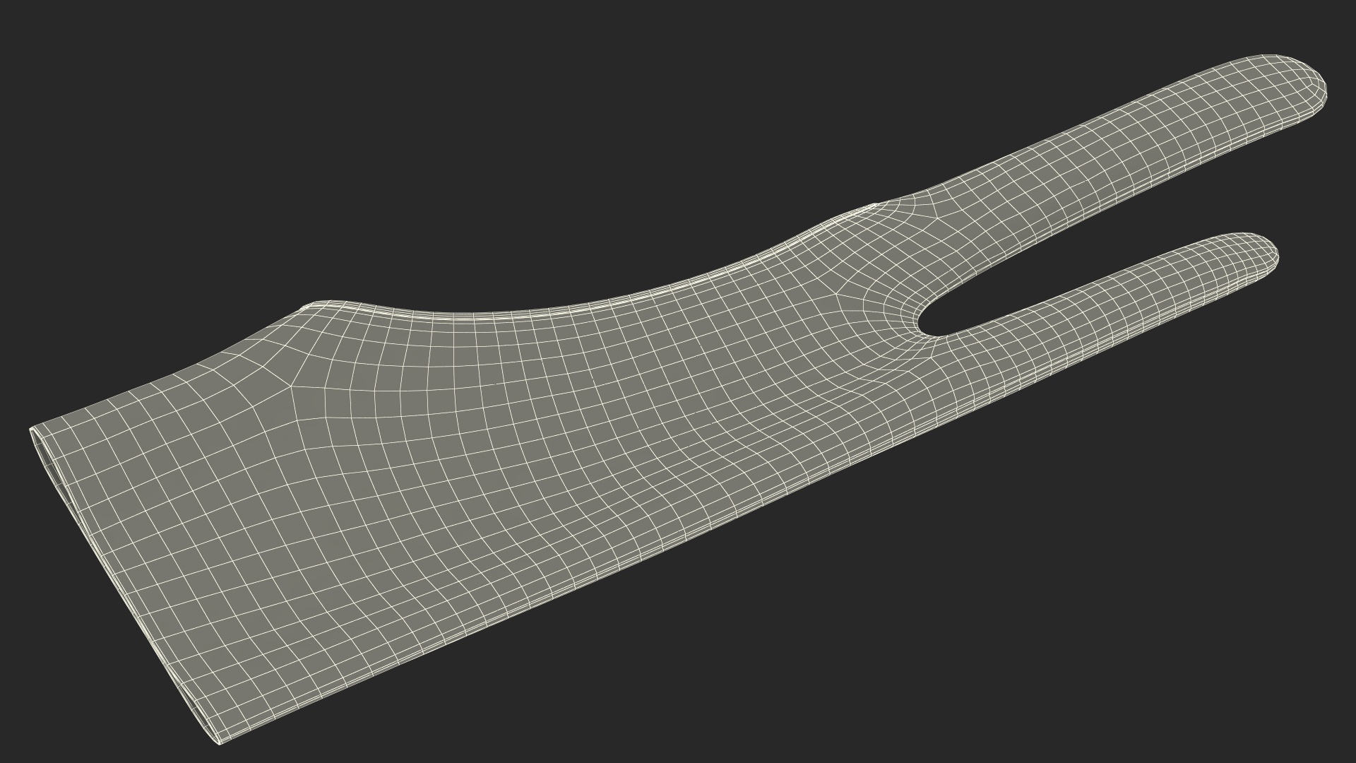 3D Artist Glove Black model