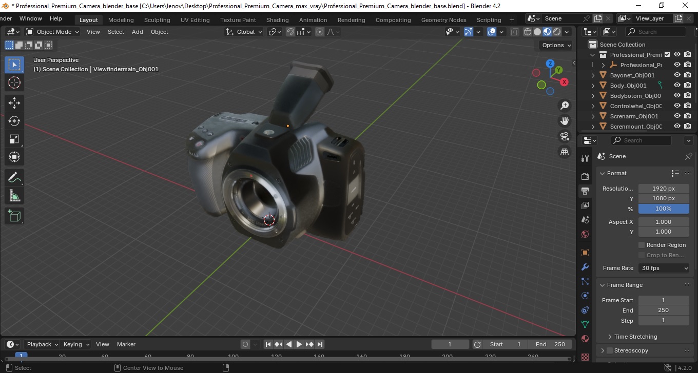 Professional Premium Camera 3D