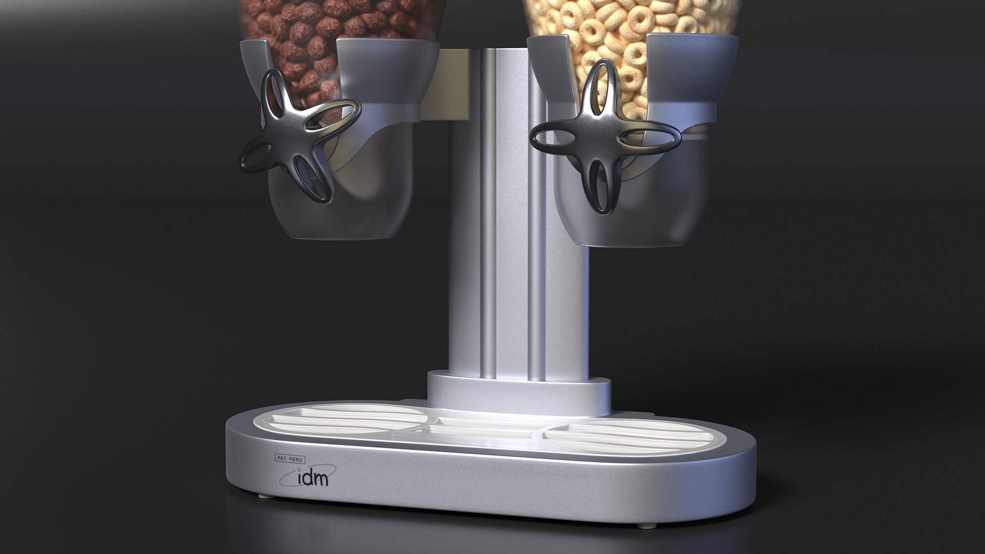 3D Dual Food IDM Dispensers with Cereal