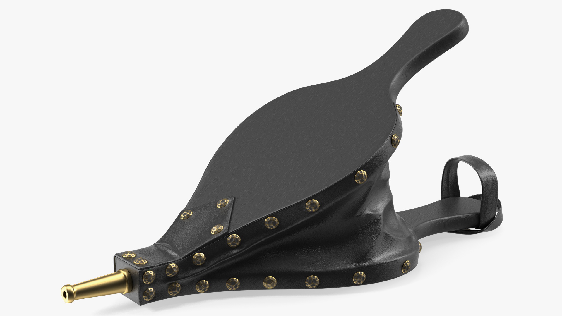3D Vintage Leather Fireplace Bellows model